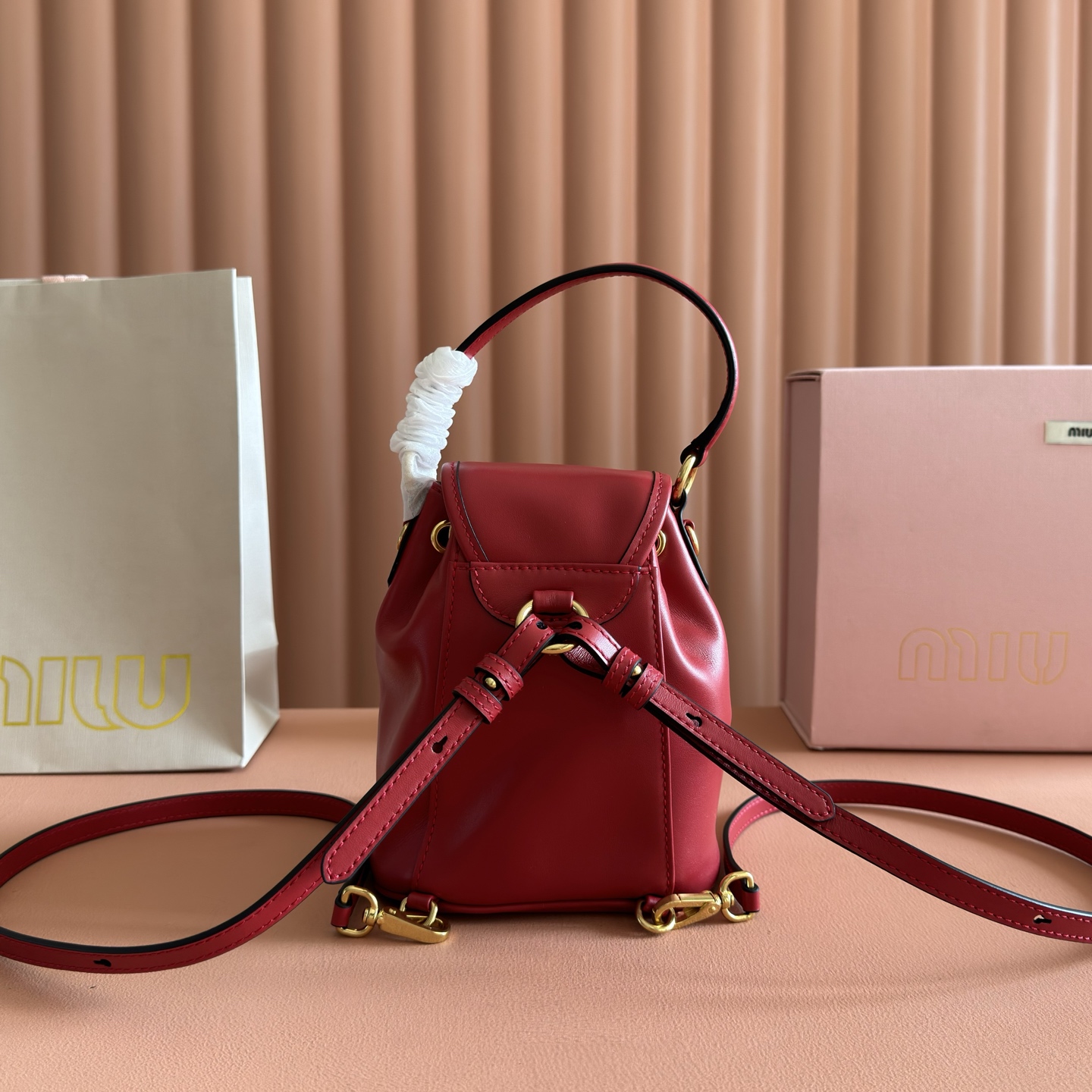 Miu Miu Backpack Cow Leather M-l