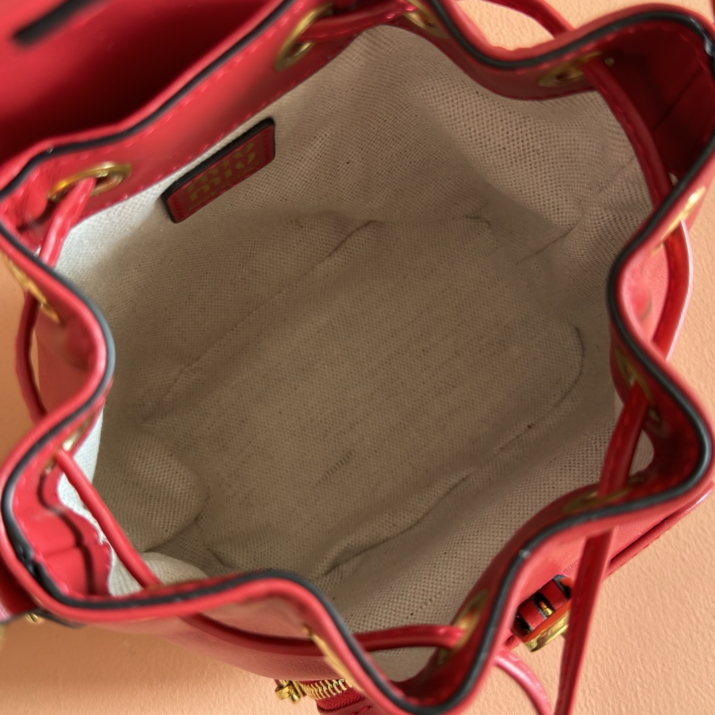 Miu Miu Backpack Cow Leather M-l