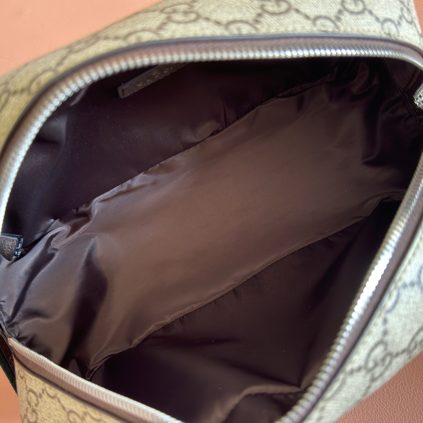 Gucci Shoulder Bag Canvas Beige M-s