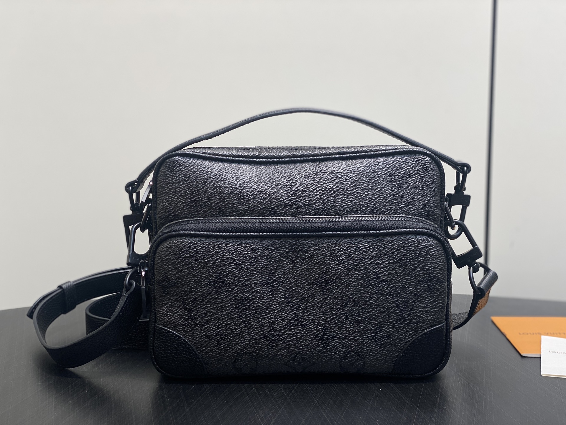 Louis Vuitton Crossbody Bag Canvas Gray M-l