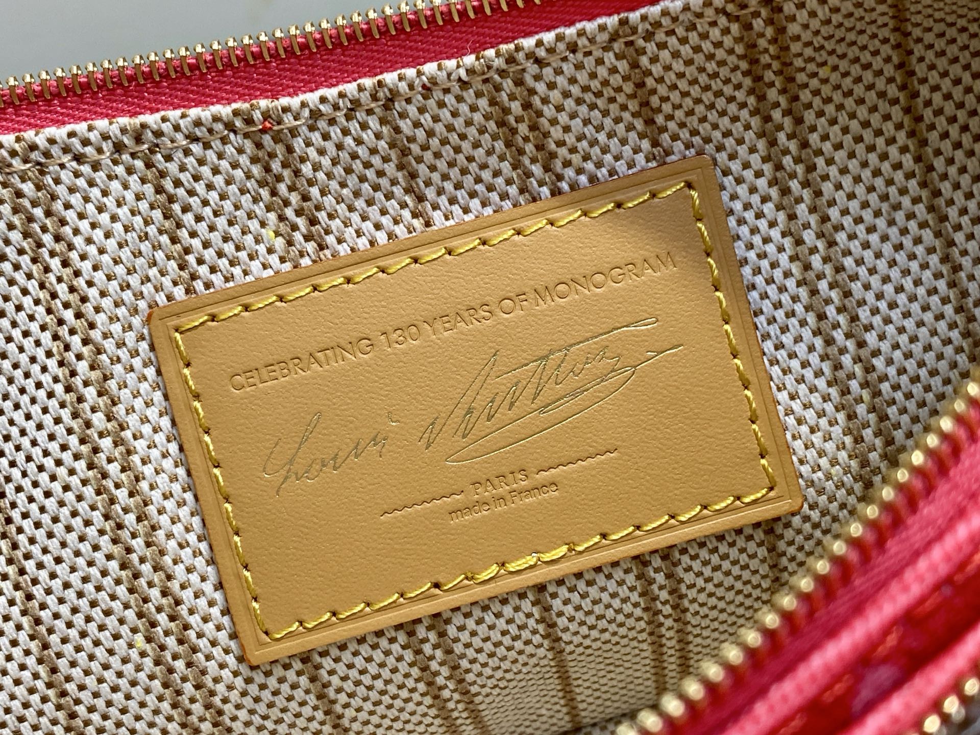 Louis Vuitton Basic Bag Cow Leather Gold M-l