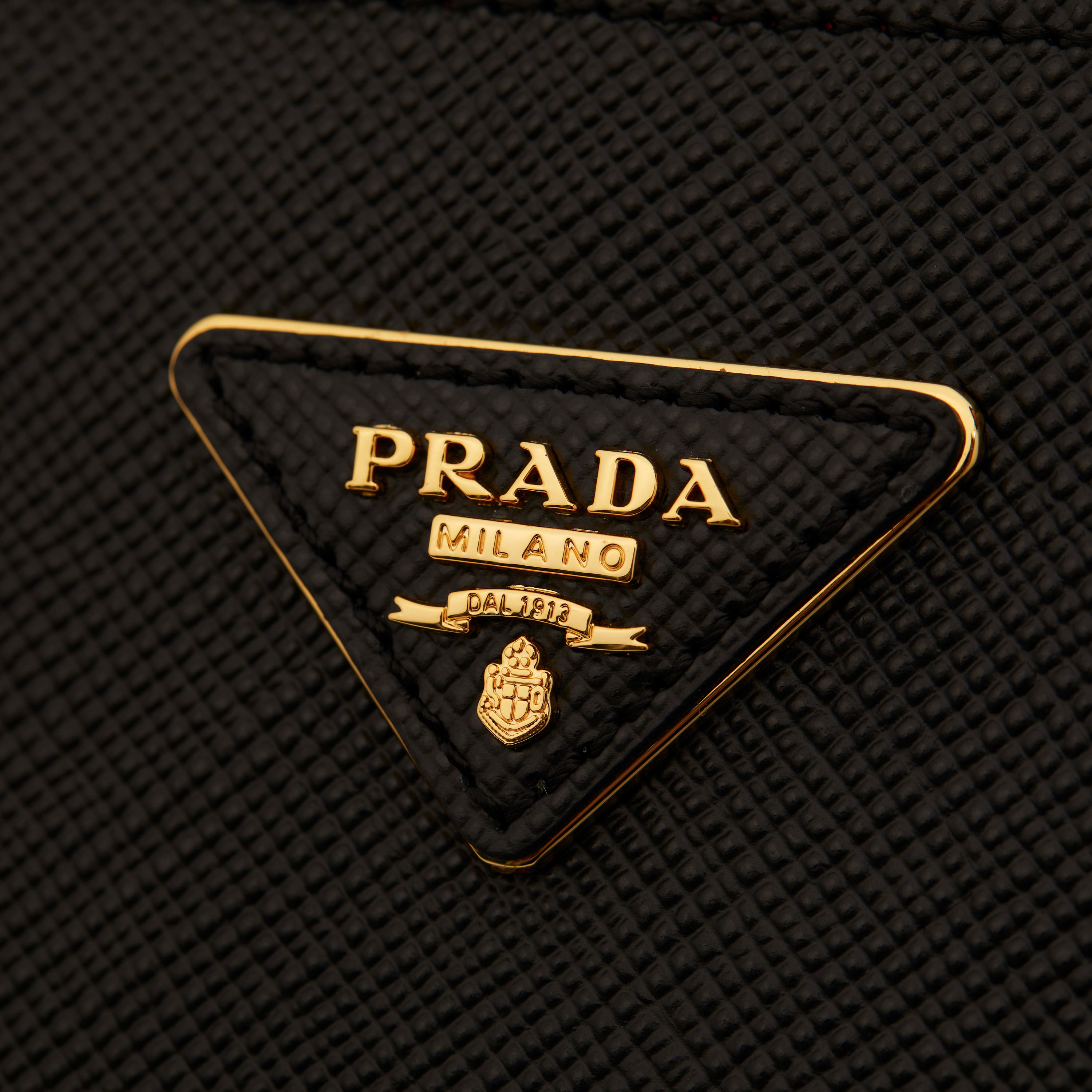 Prada Basic Bag Sheepskin Black M-l-s