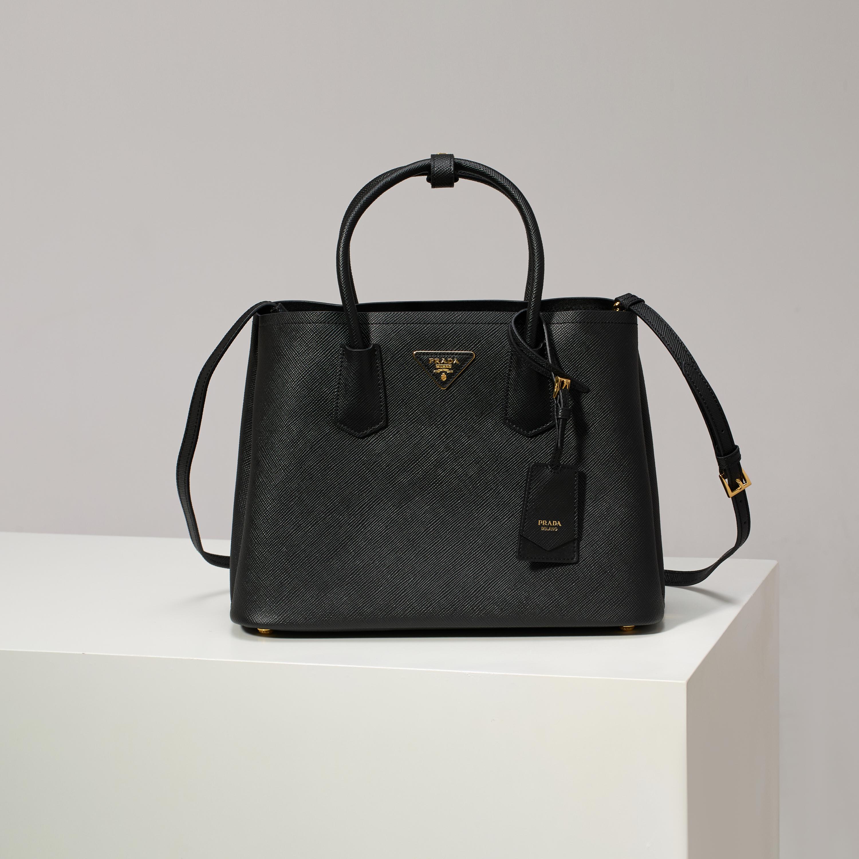 Prada Tote Bag Cow Leather Black 33cm-14cm