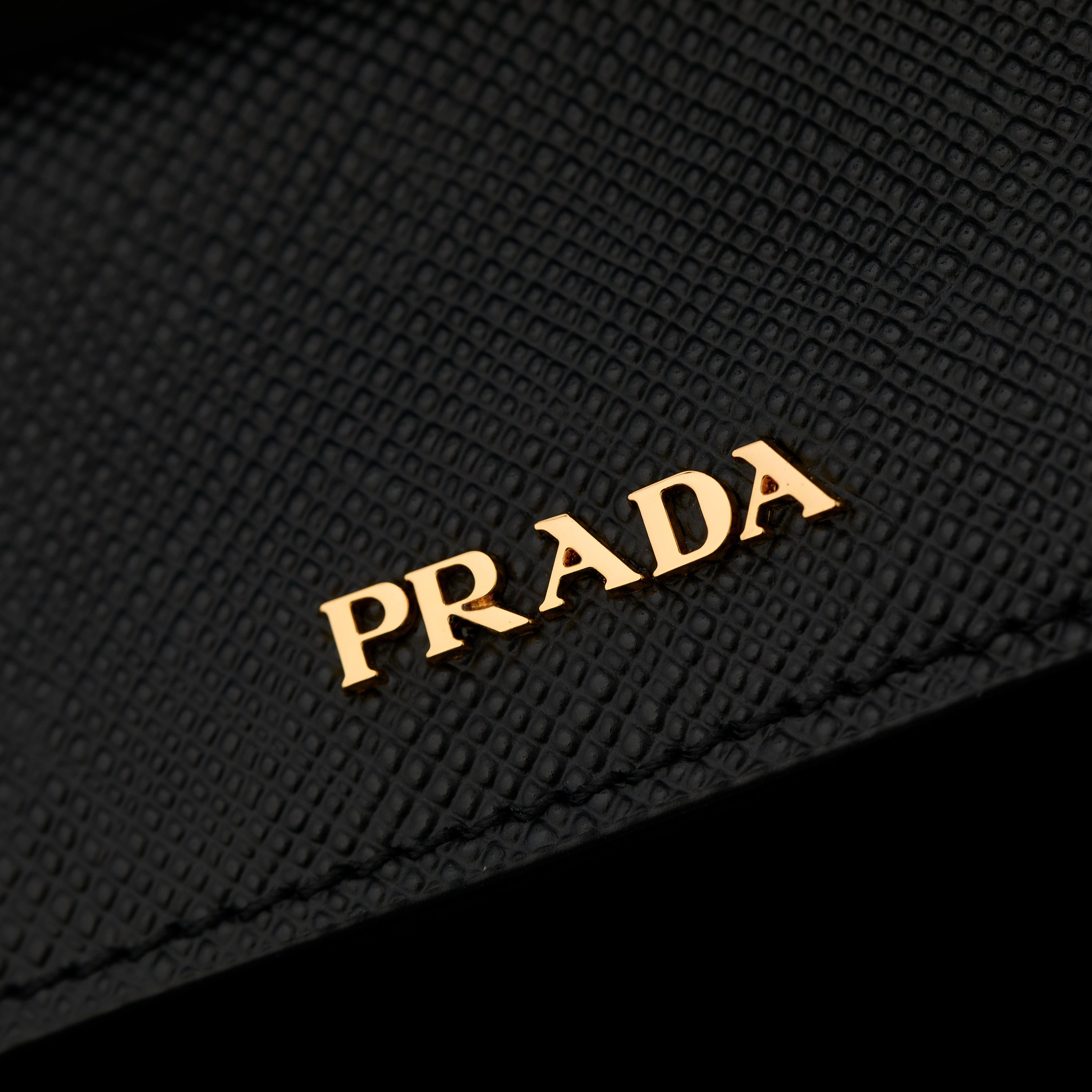 Prada Tote Bag Cow Leather Black 33cm-14cm