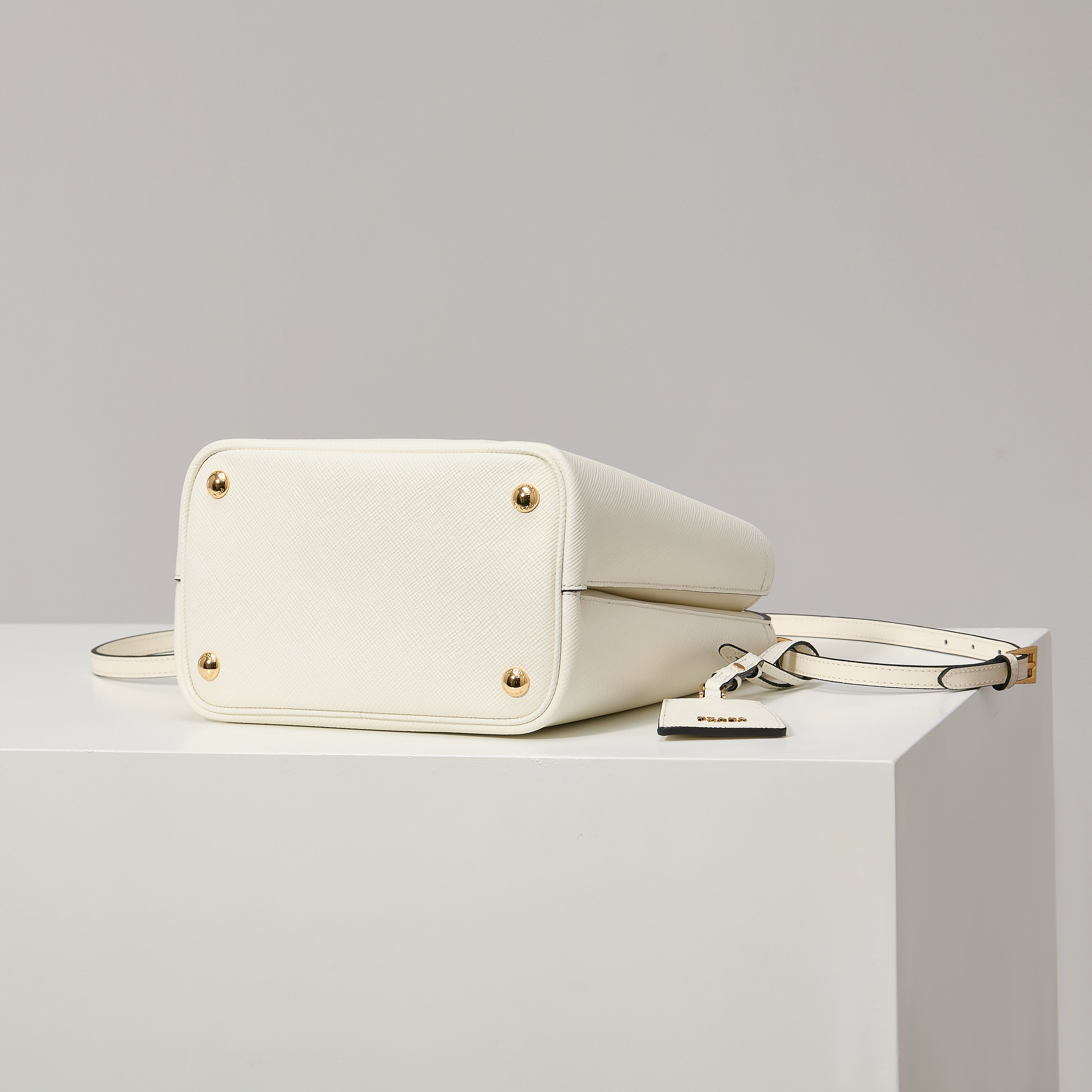 Prada Bucket Bag Sheepskin White 13cm-s