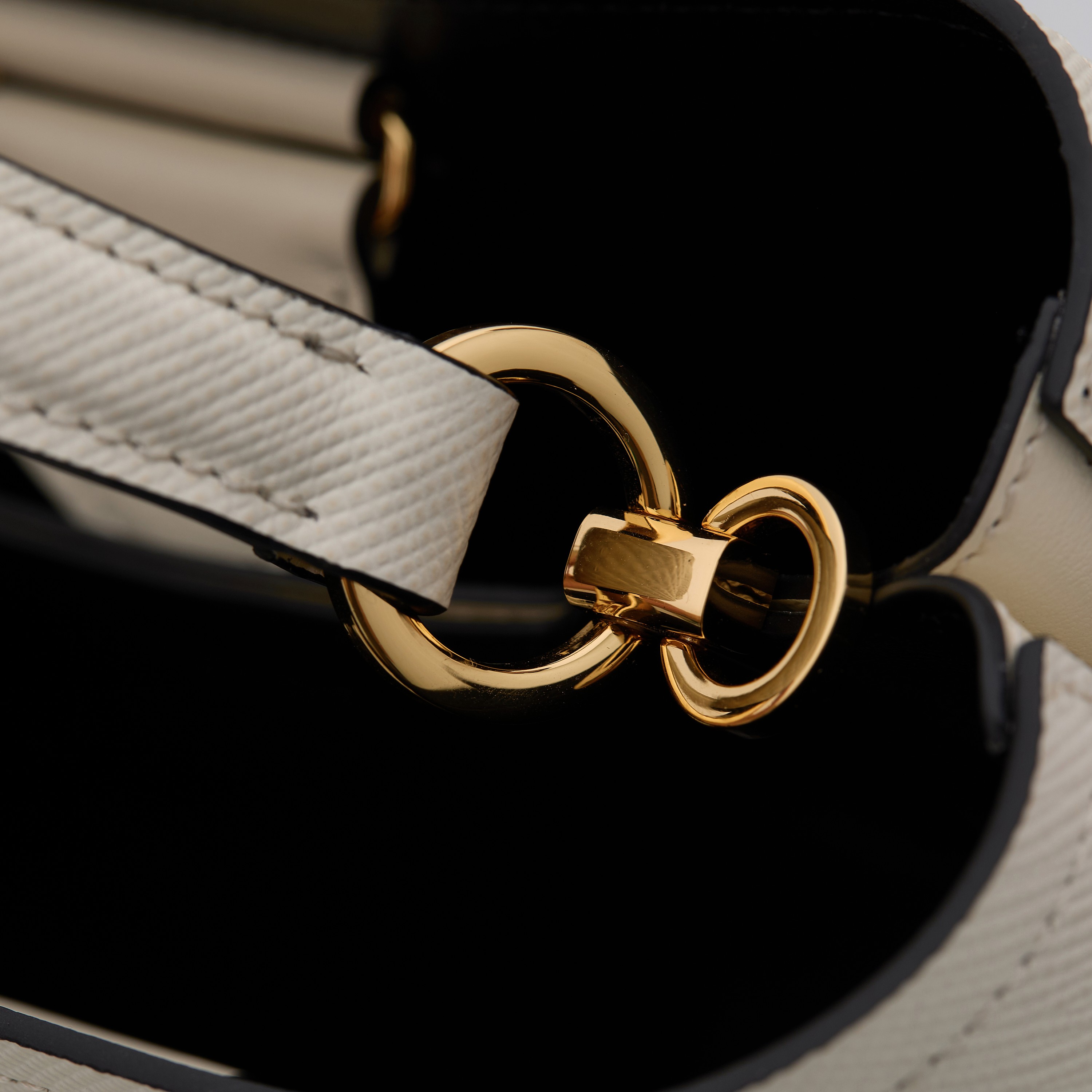 Prada Bucket Bag Sheepskin White 13cm-s