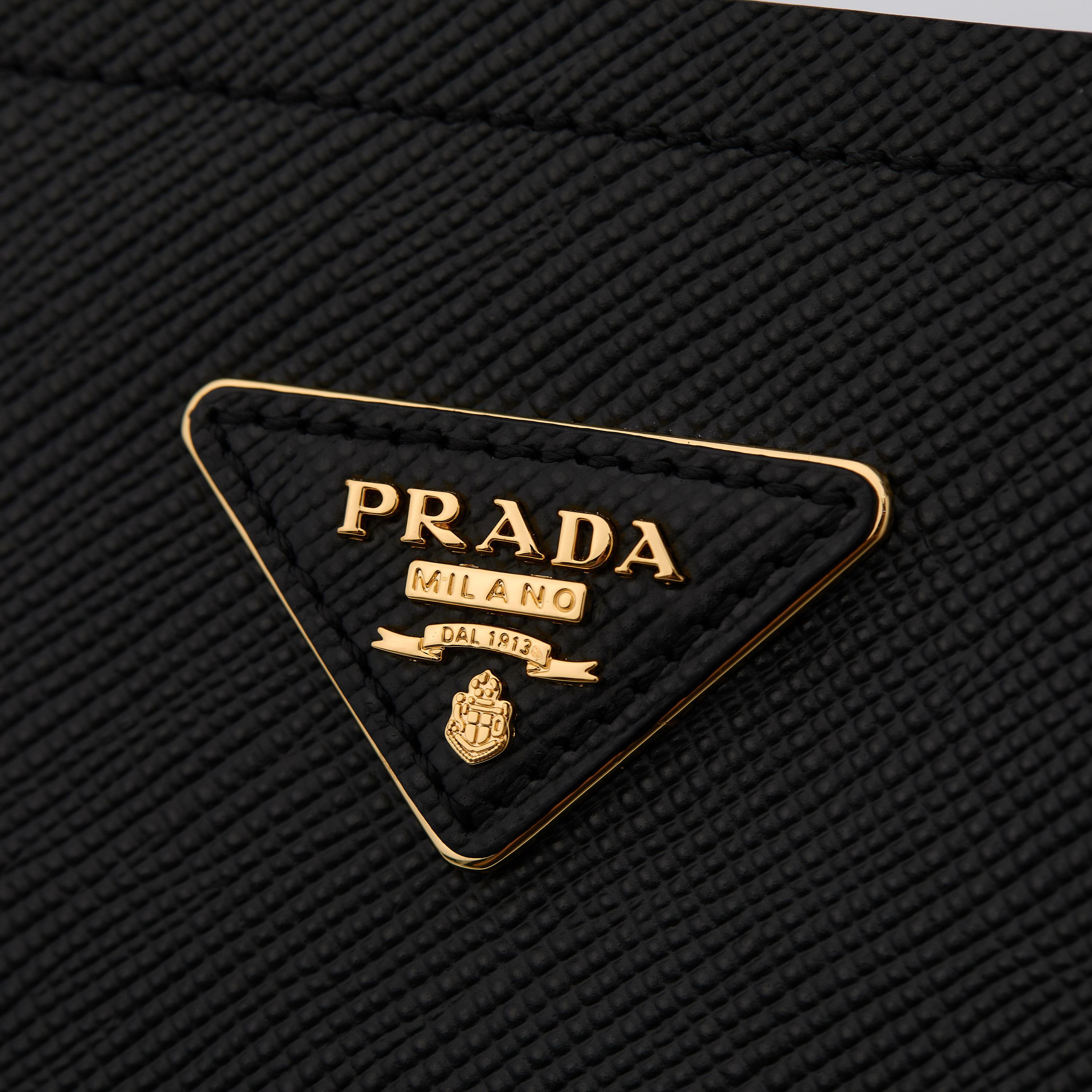 Prada Bucket Bag Sheepskin Black 13cm-s