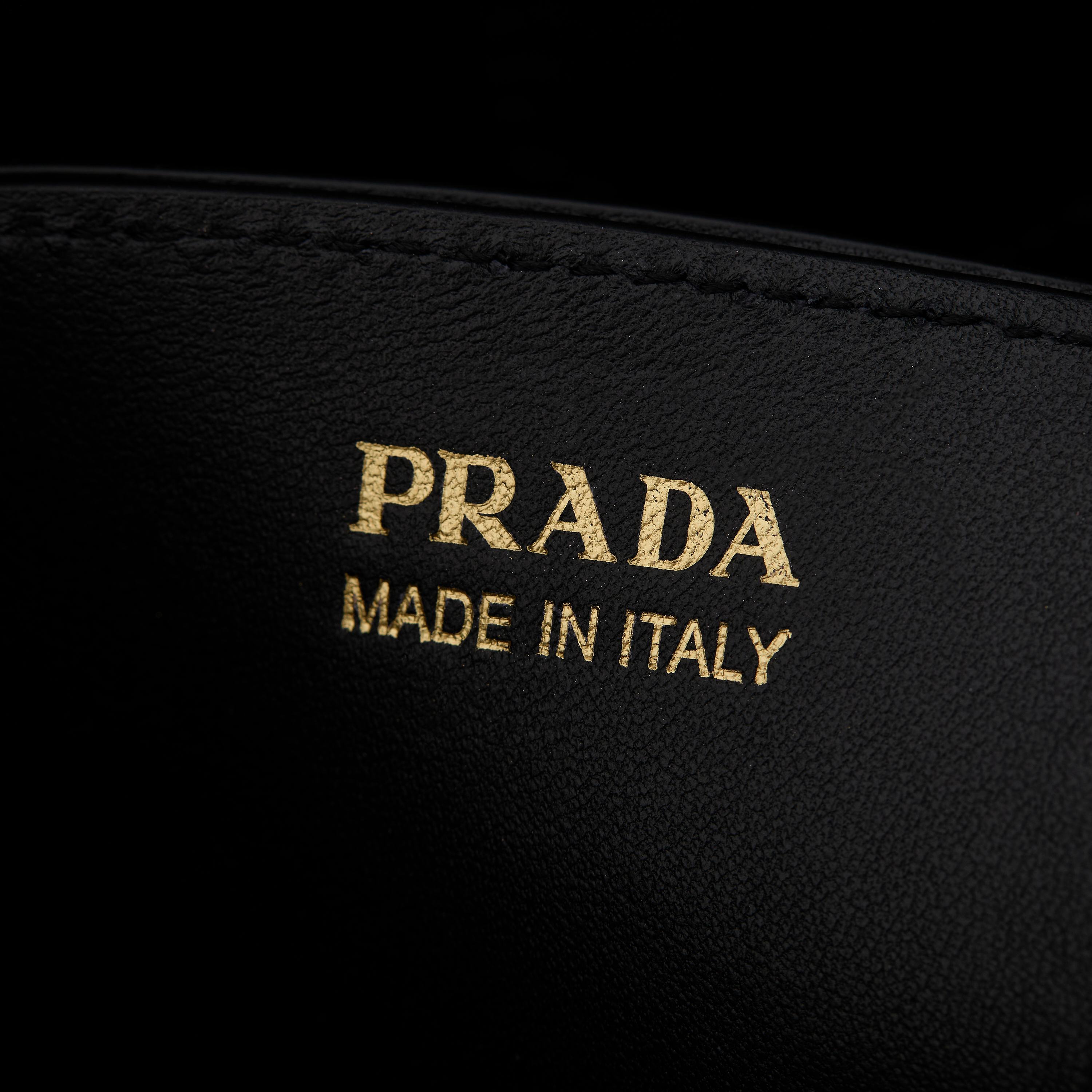 Prada Bucket Bag Sheepskin Black 13cm-s