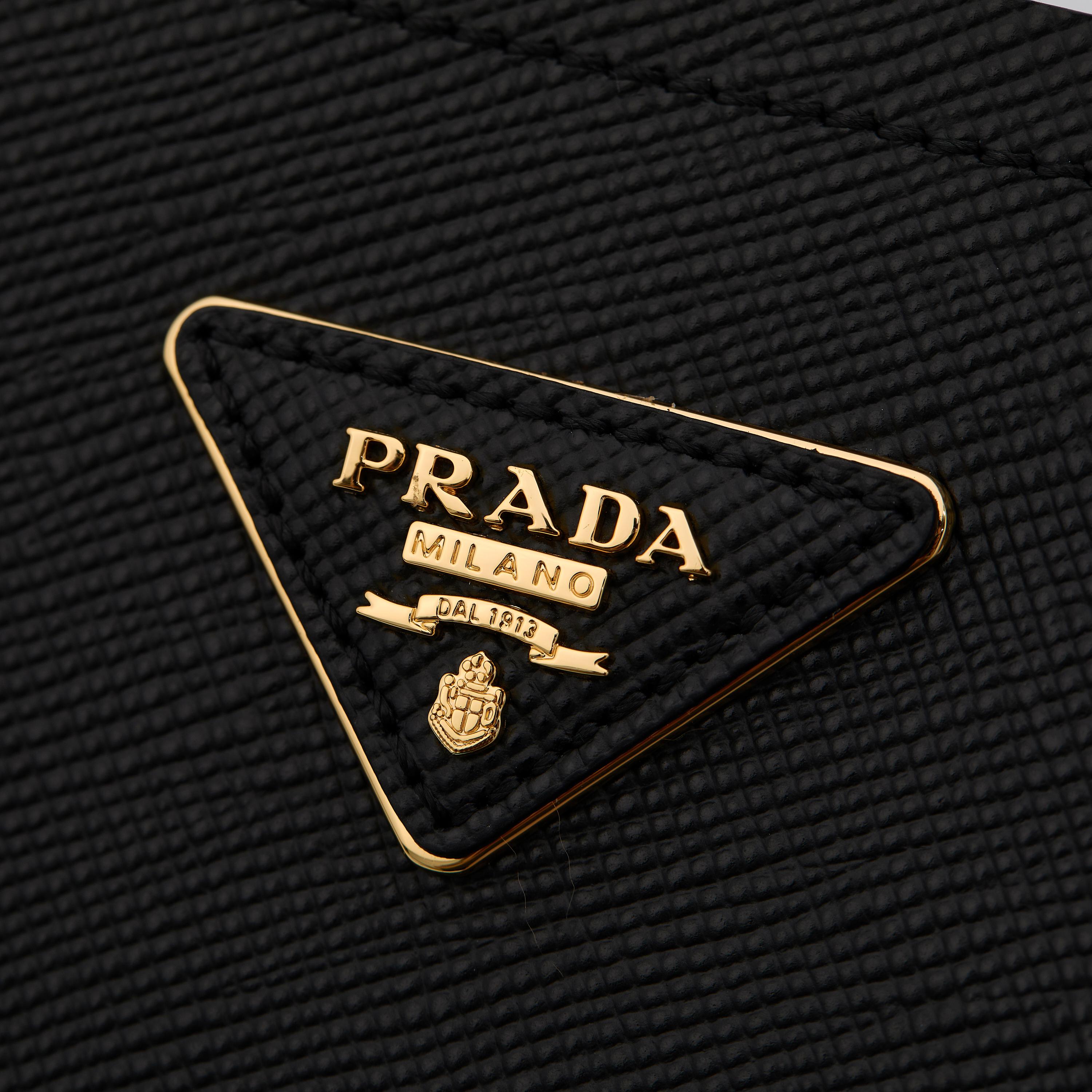 Prada Bucket Bag Sheepskin Black 13cm-s