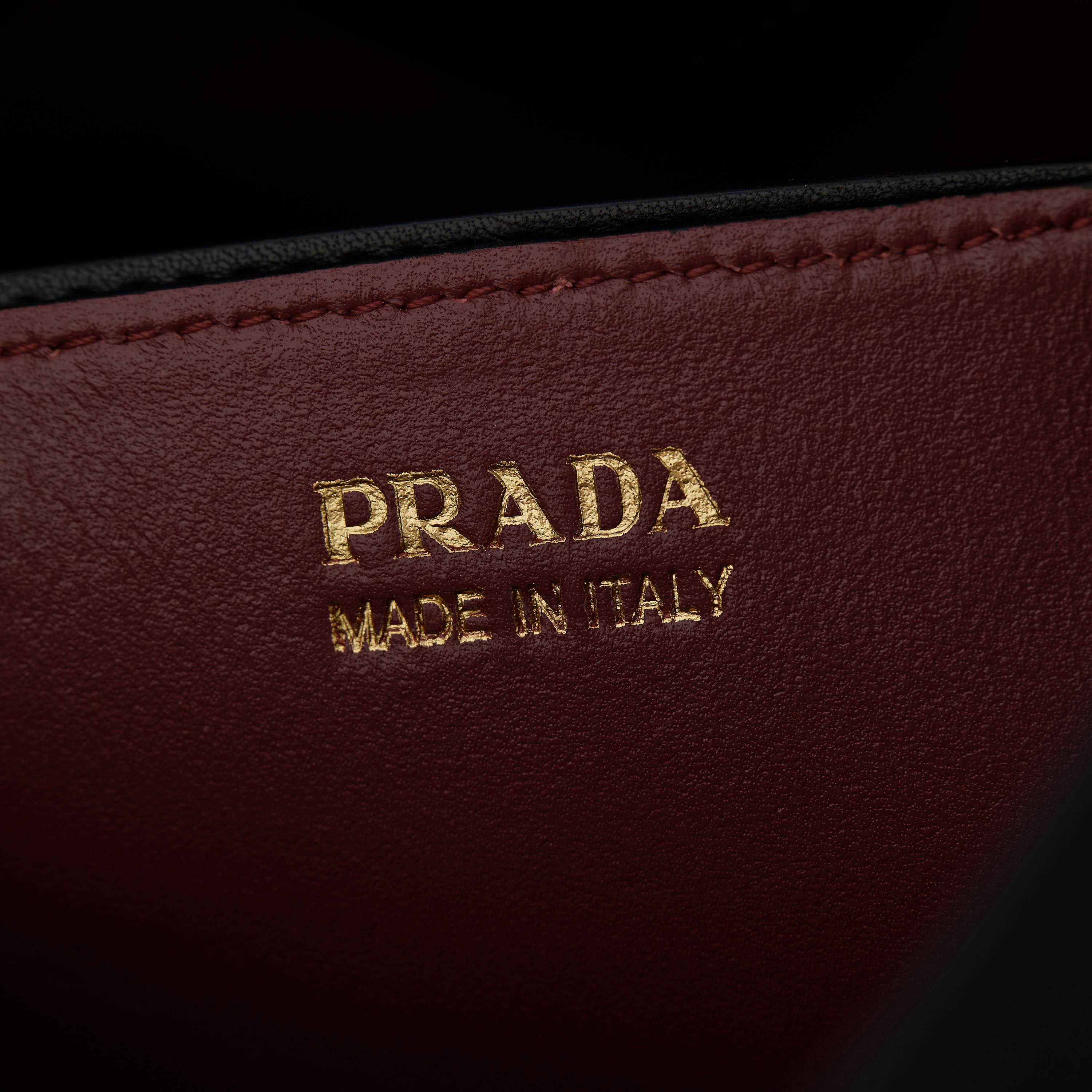 Prada Bucket Bag Sheepskin Black 13cm-s