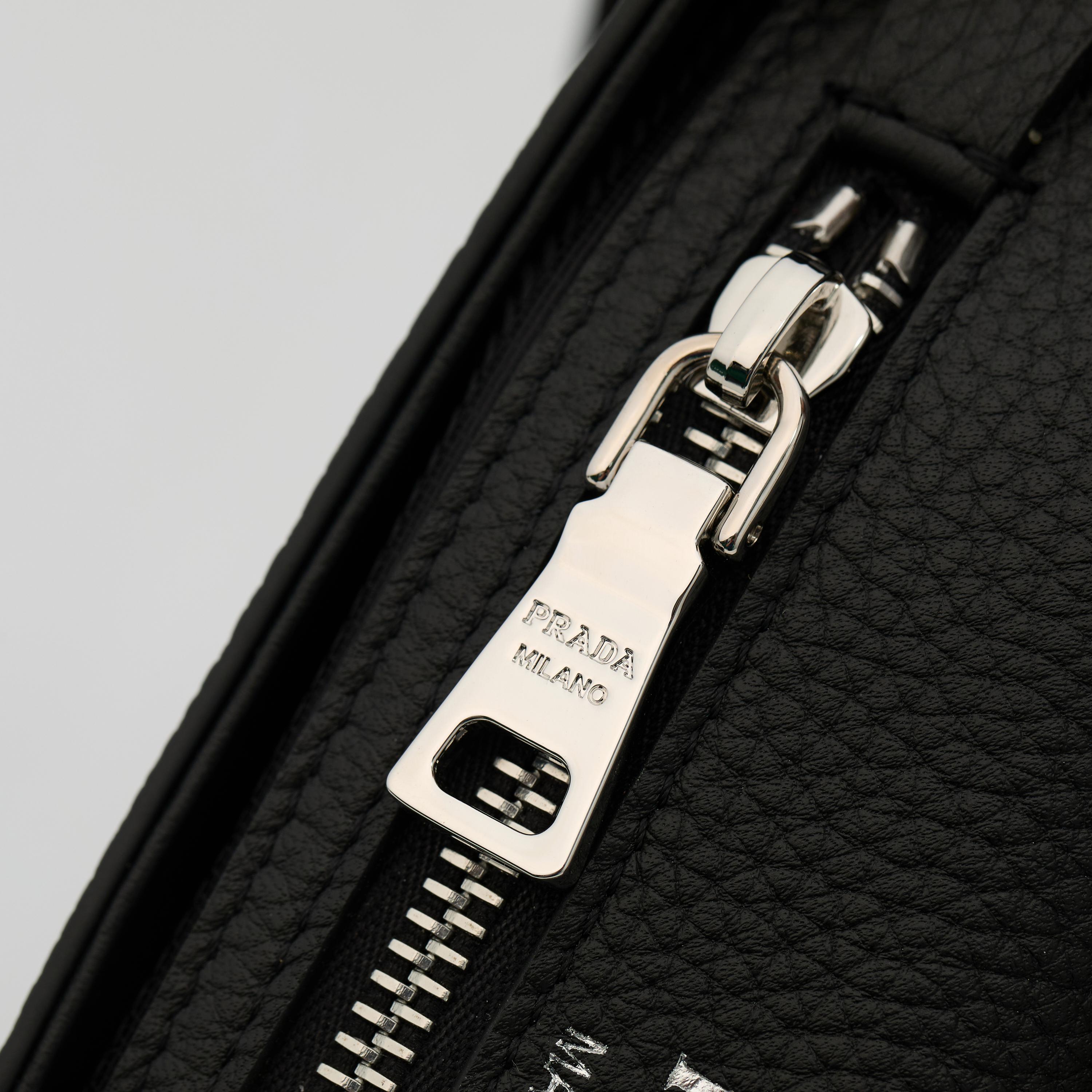 Prada Basic Bag Cow Leather Black M