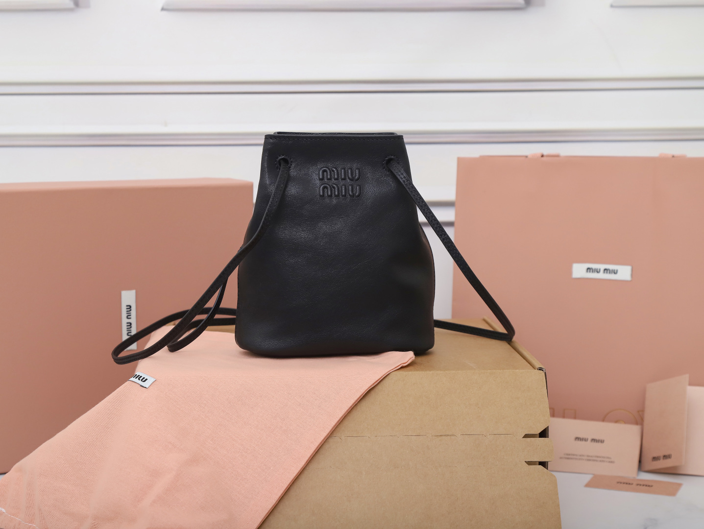 Prada Bucket Bag Sheepskin M