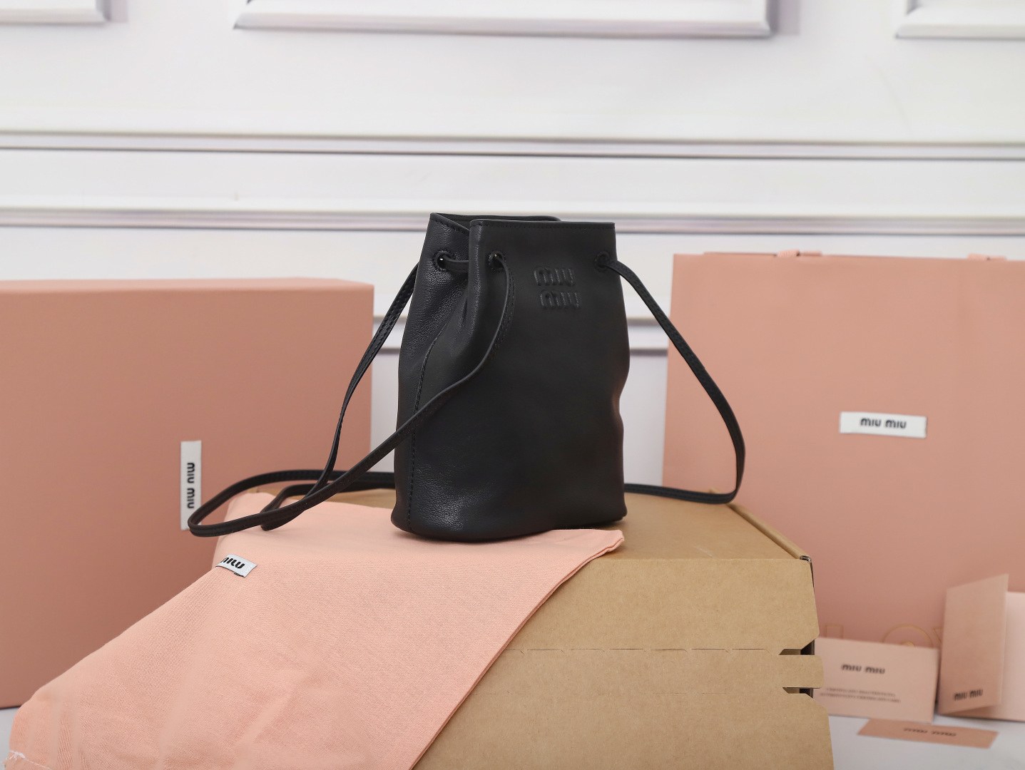 Prada Bucket Bag Sheepskin M