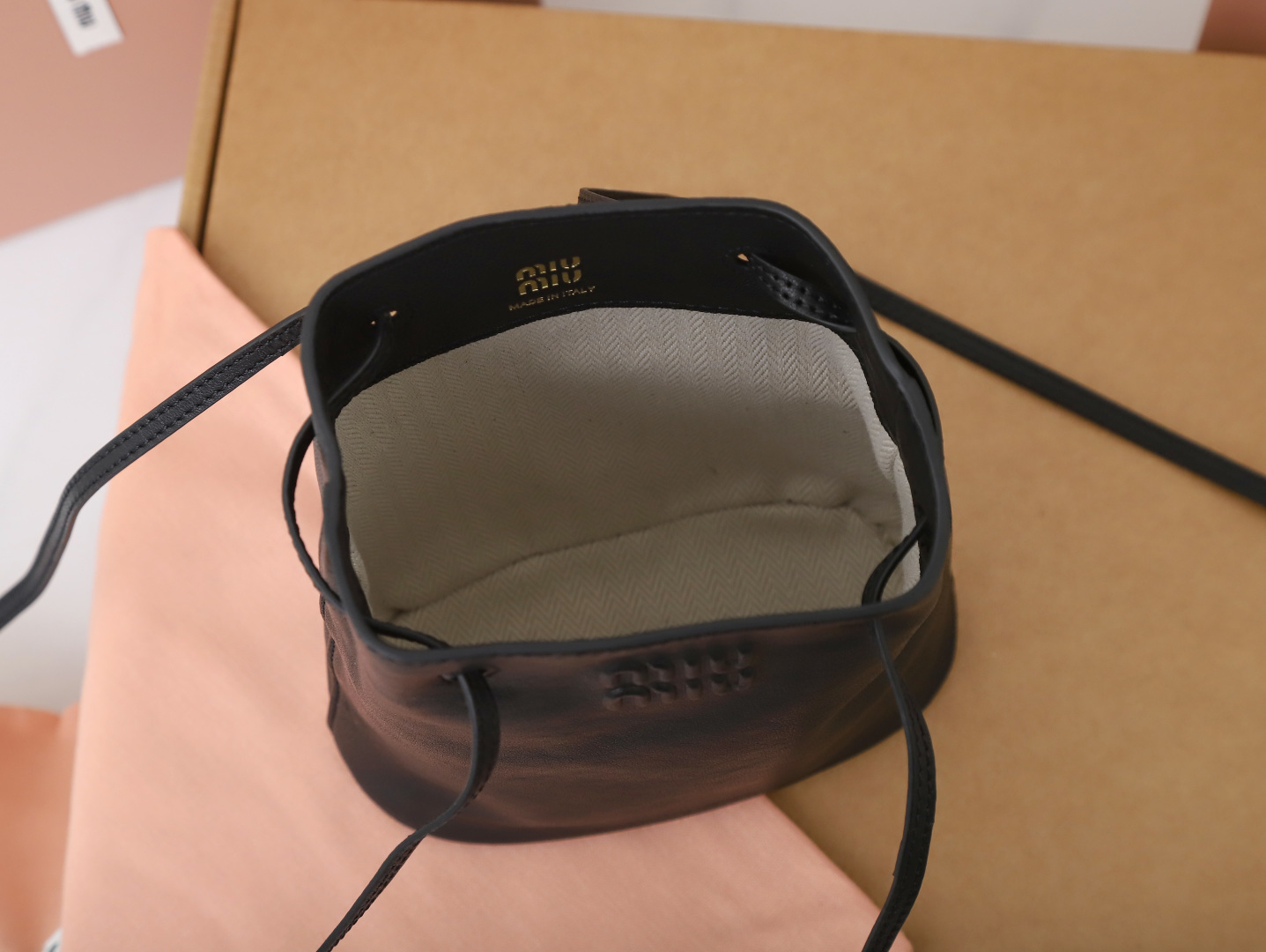 Prada Bucket Bag Sheepskin M