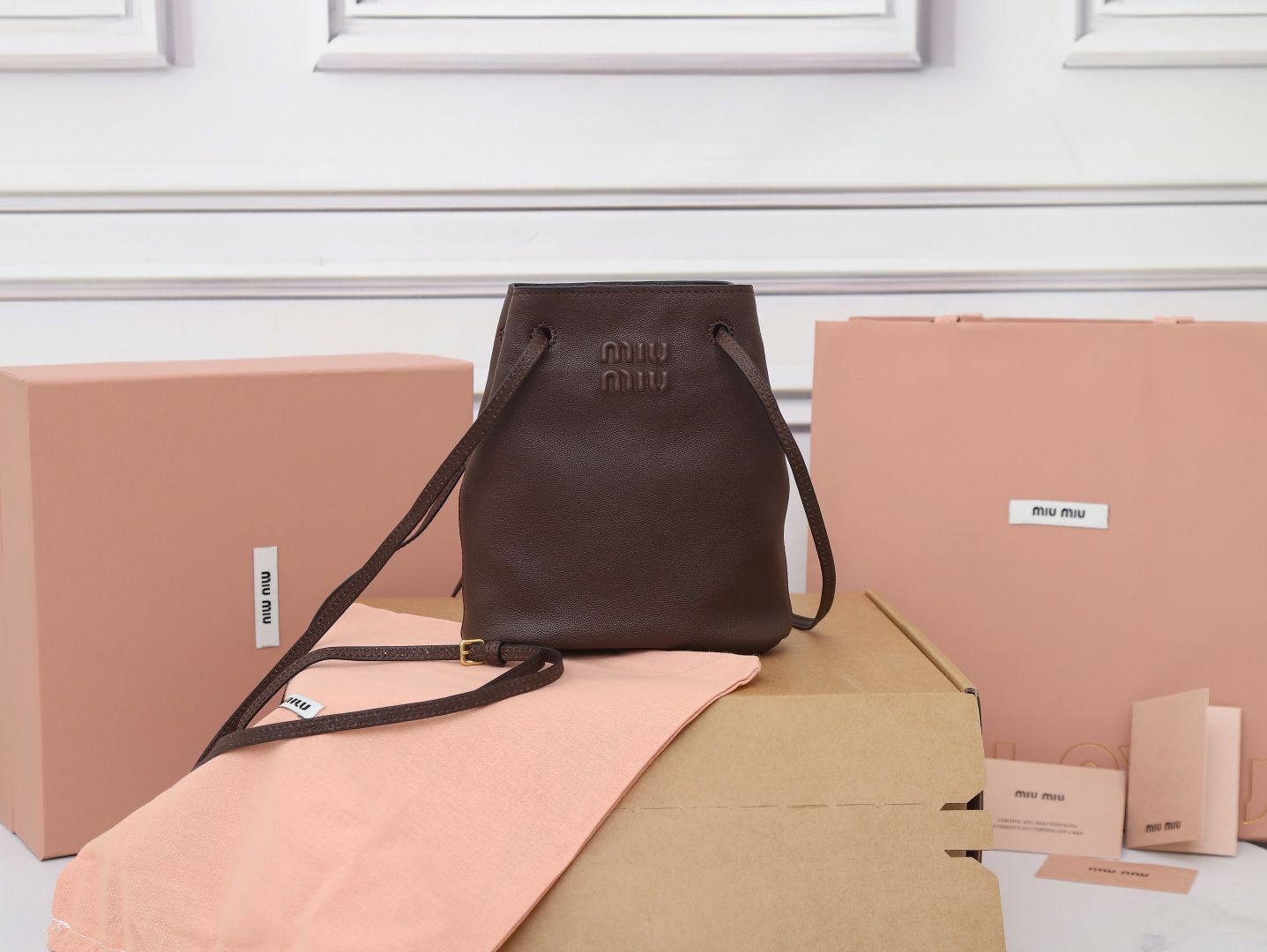 Prada Bucket Bag Sheepskin M