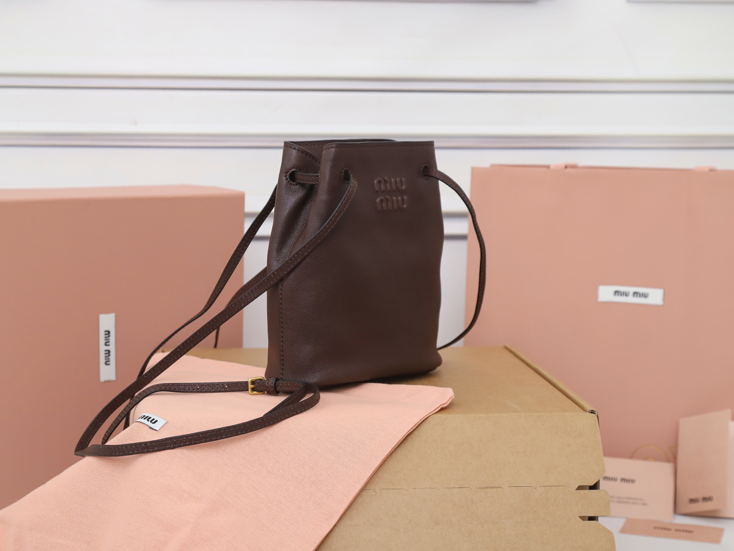 Prada Bucket Bag Sheepskin M