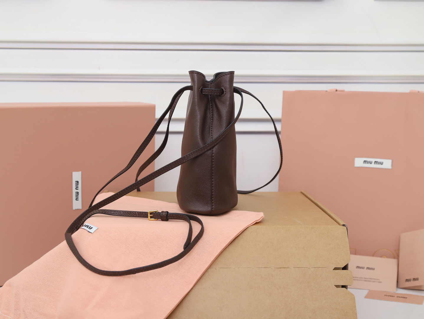 Prada Bucket Bag Sheepskin M