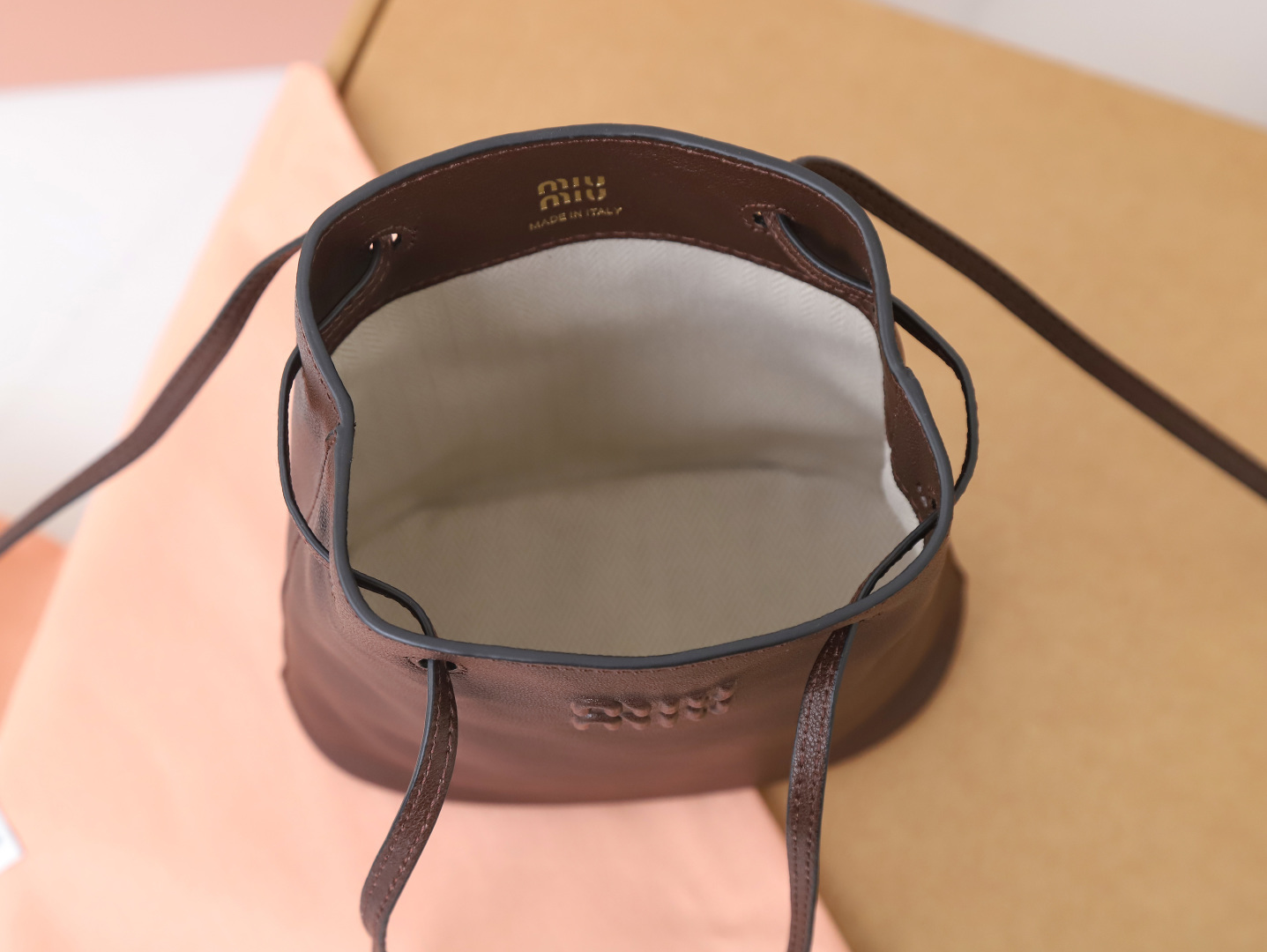 Prada Bucket Bag Sheepskin M