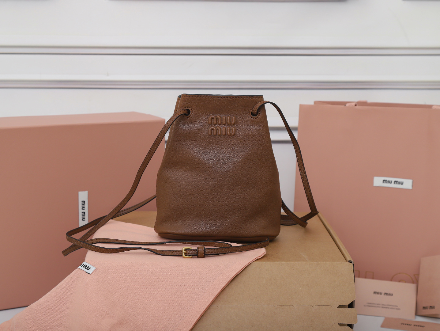 Prada Bucket Bag Sheepskin M