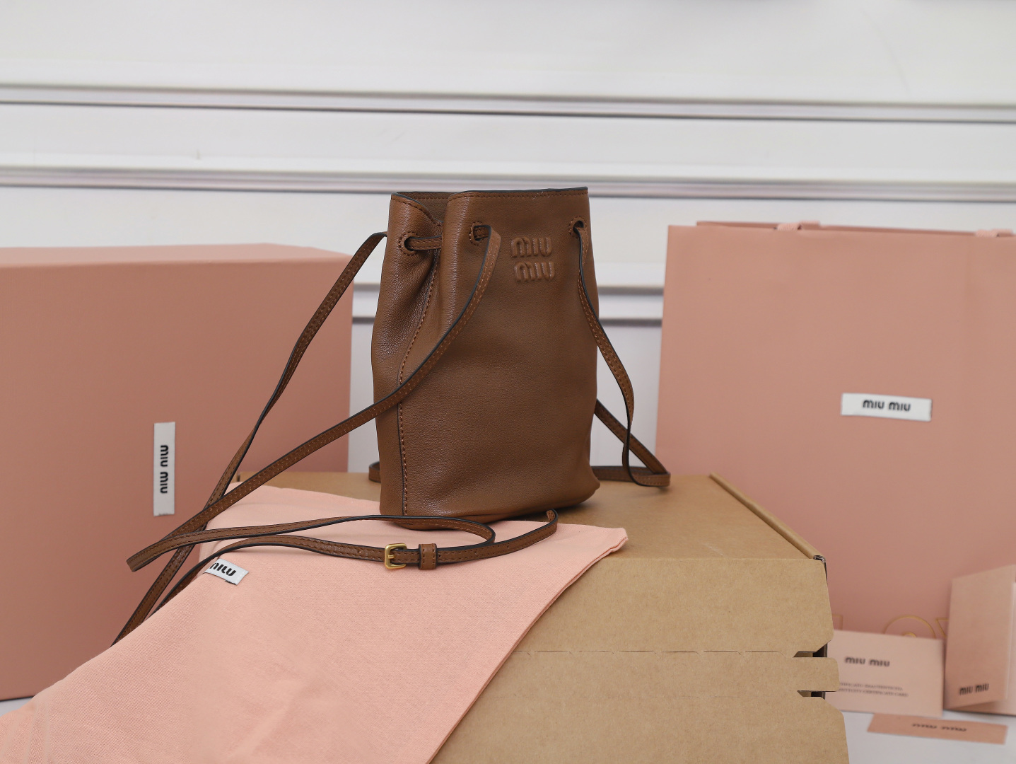 Prada Bucket Bag Sheepskin M