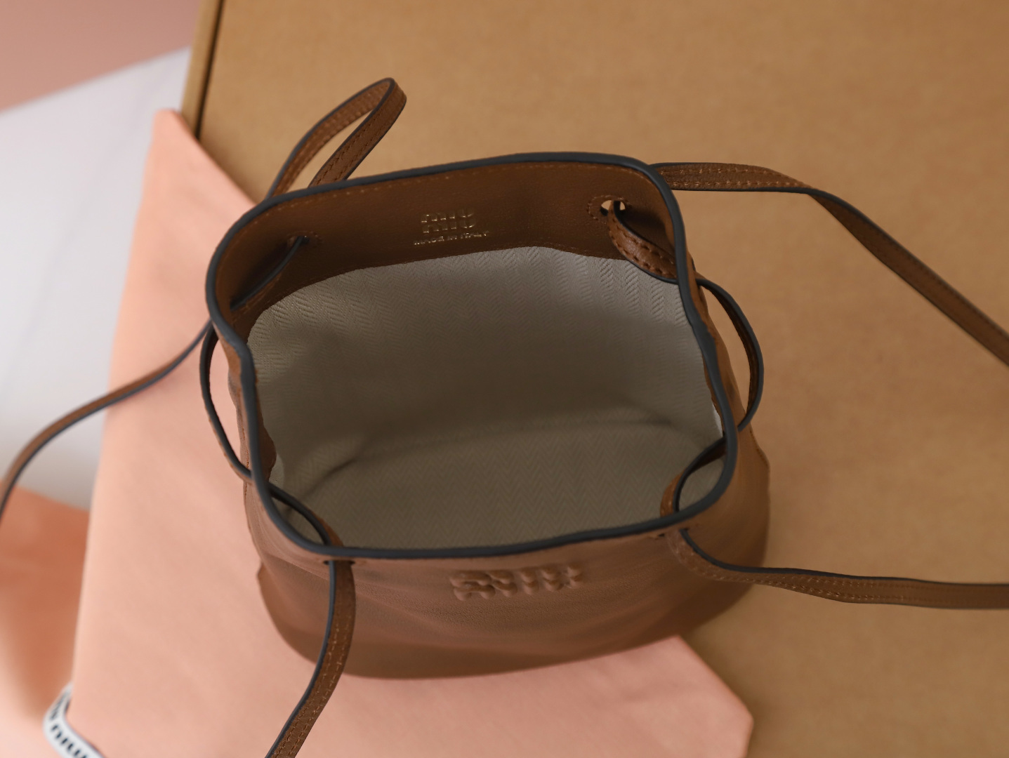 Prada Bucket Bag Sheepskin M