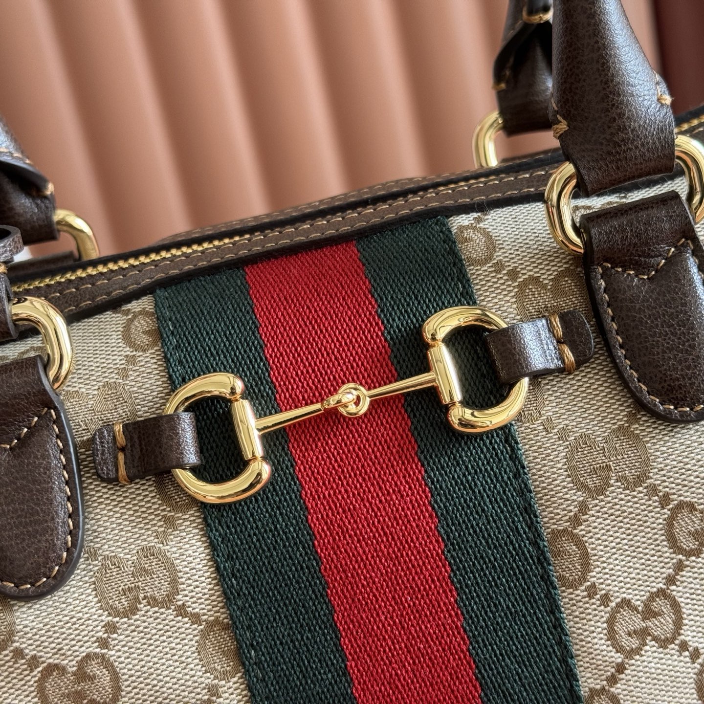 Gucci Basic Bag Canvas Brown M-10cm-s