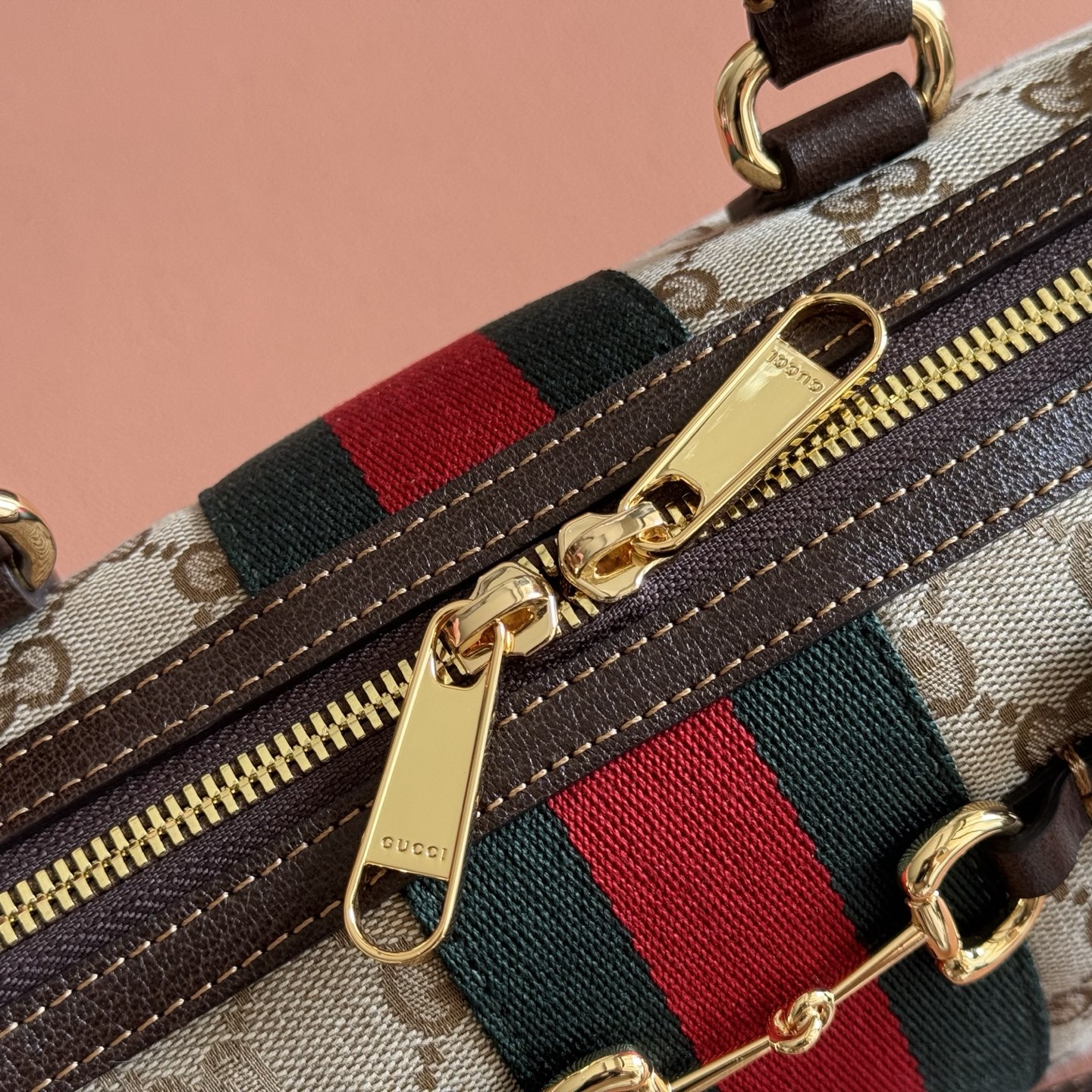 Gucci Basic Bag Canvas Brown M-10cm-s