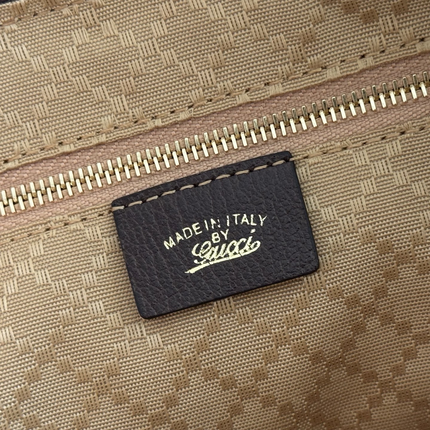 Gucci Basic Bag Canvas Brown M-10cm-s