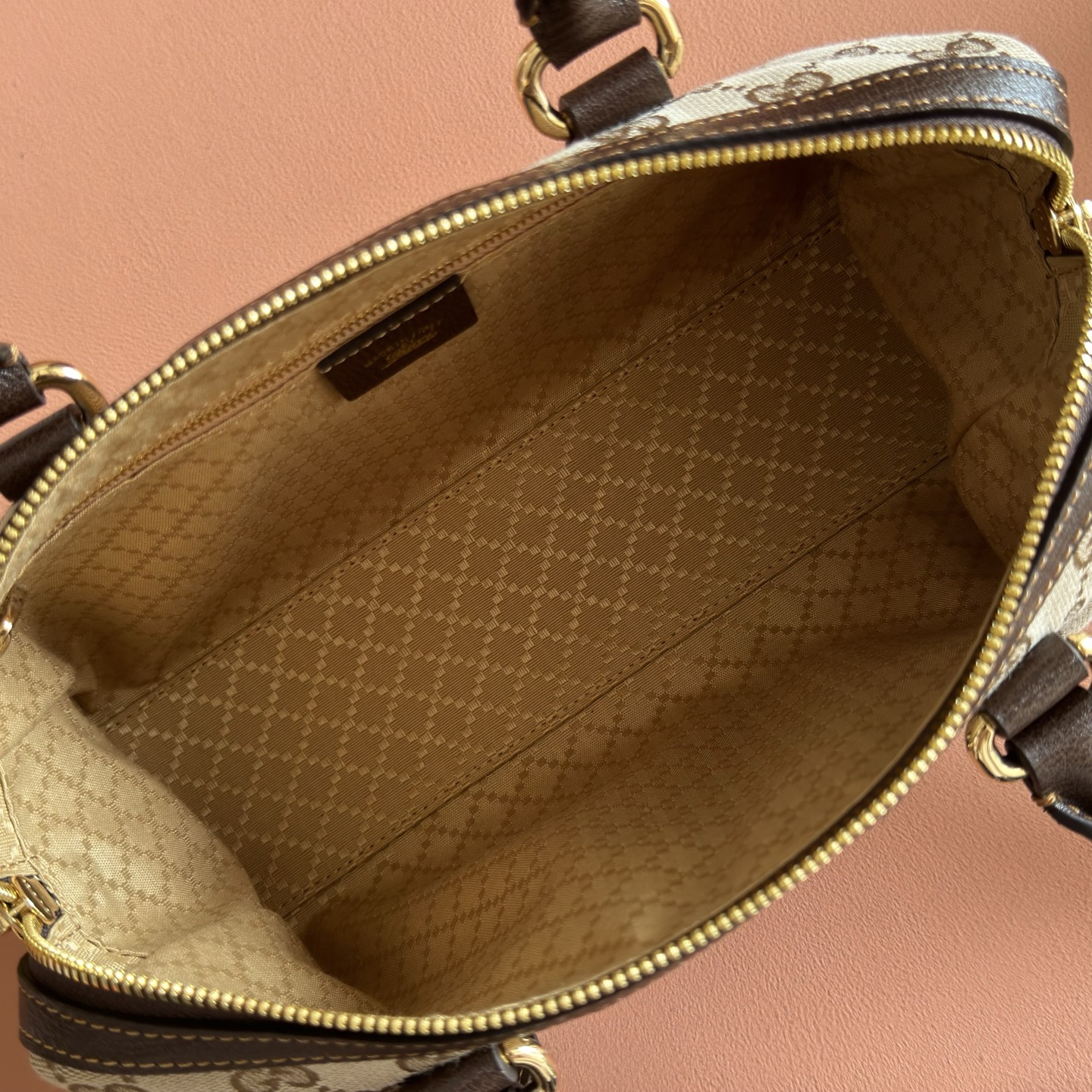 Gucci Basic Bag Canvas Brown M-10cm-s