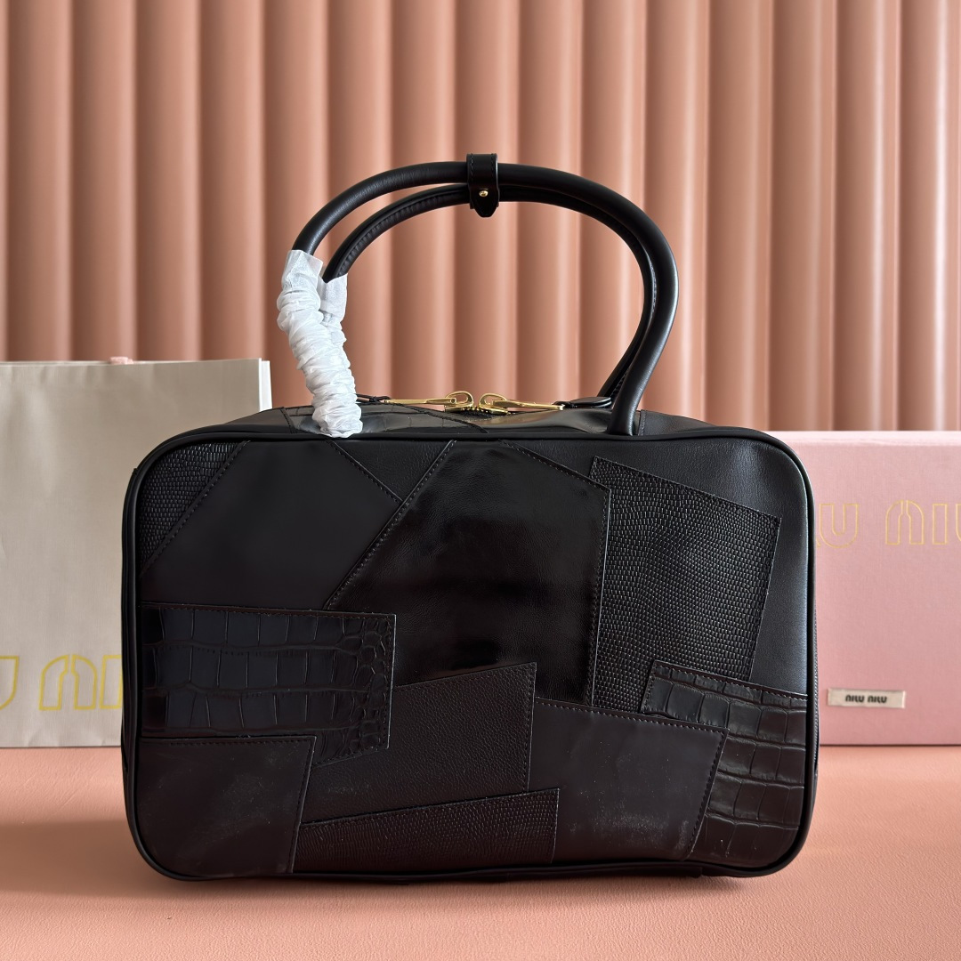 Miu Miu Briefcase Canvas Large Capacity M-12cm