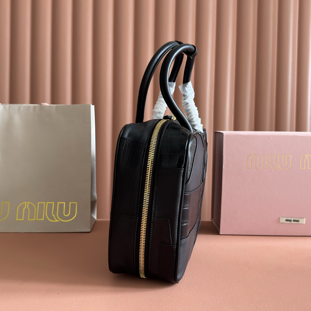 Miu Miu Briefcase Canvas Large Capacity M-12cm