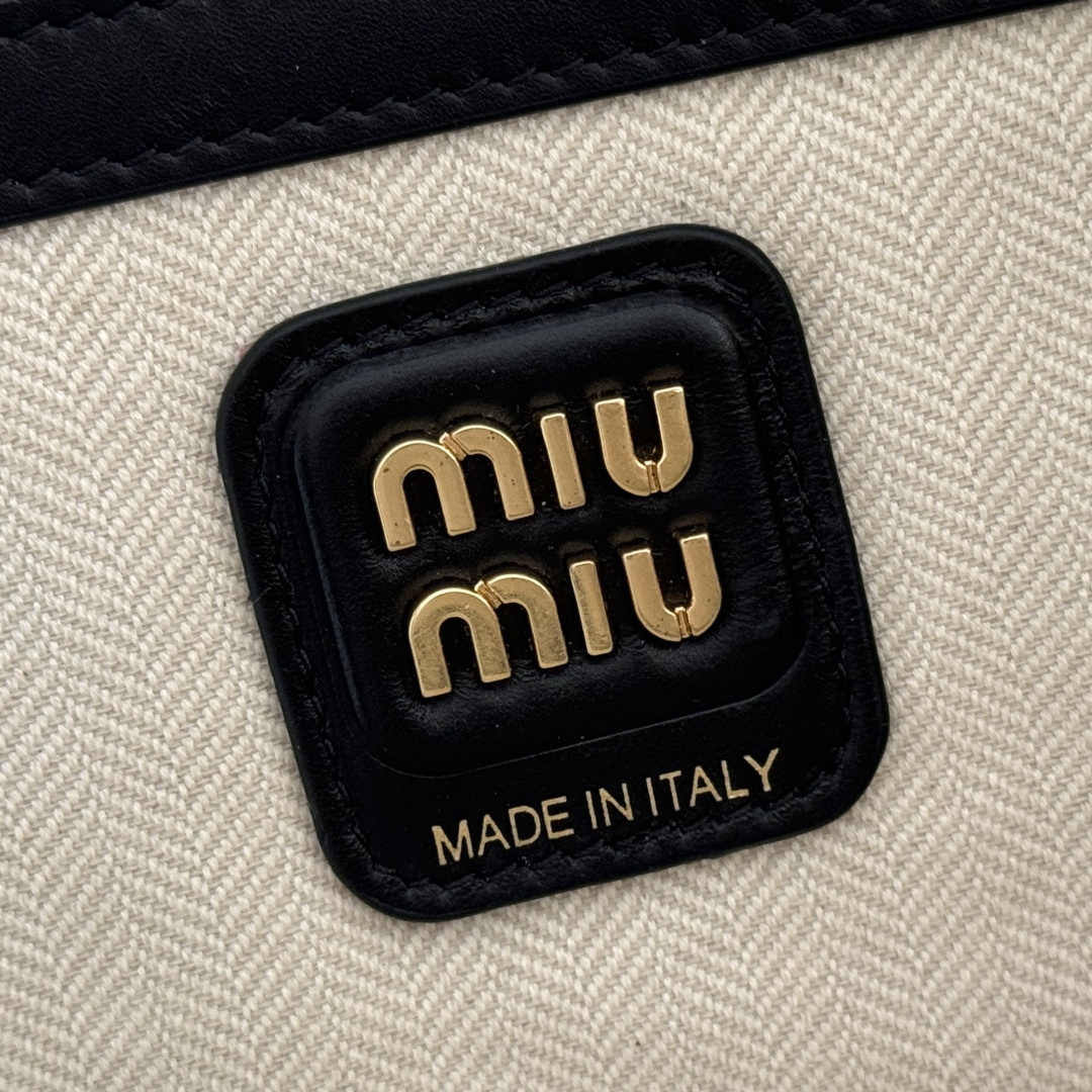 Miu Miu Briefcase Canvas Large Capacity M-12cm