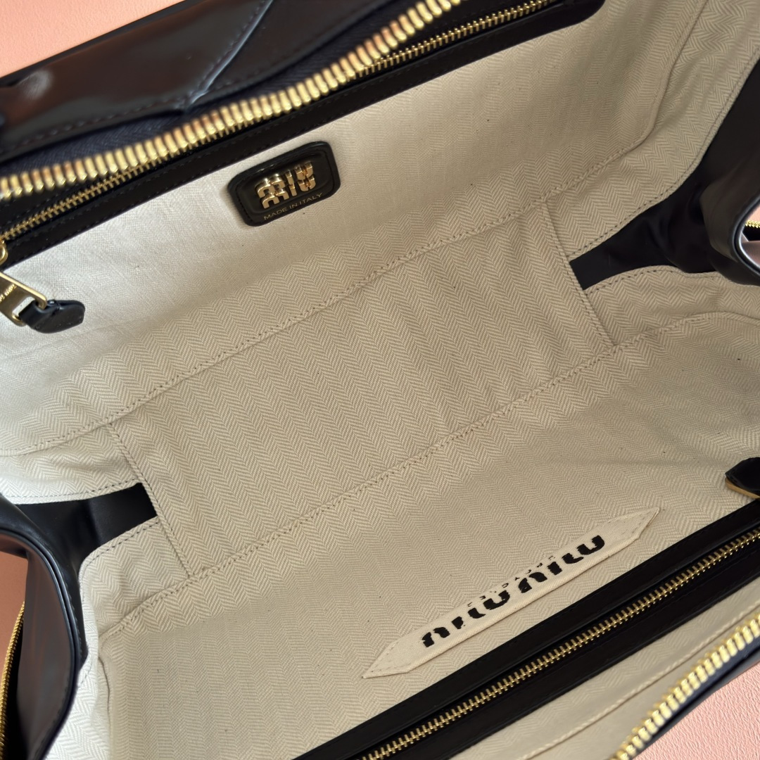 Miu Miu Briefcase Canvas Large Capacity M-12cm