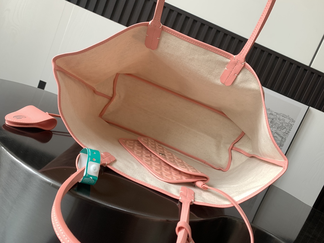 Goyard Basic Bag Canvas Pink M-l-s