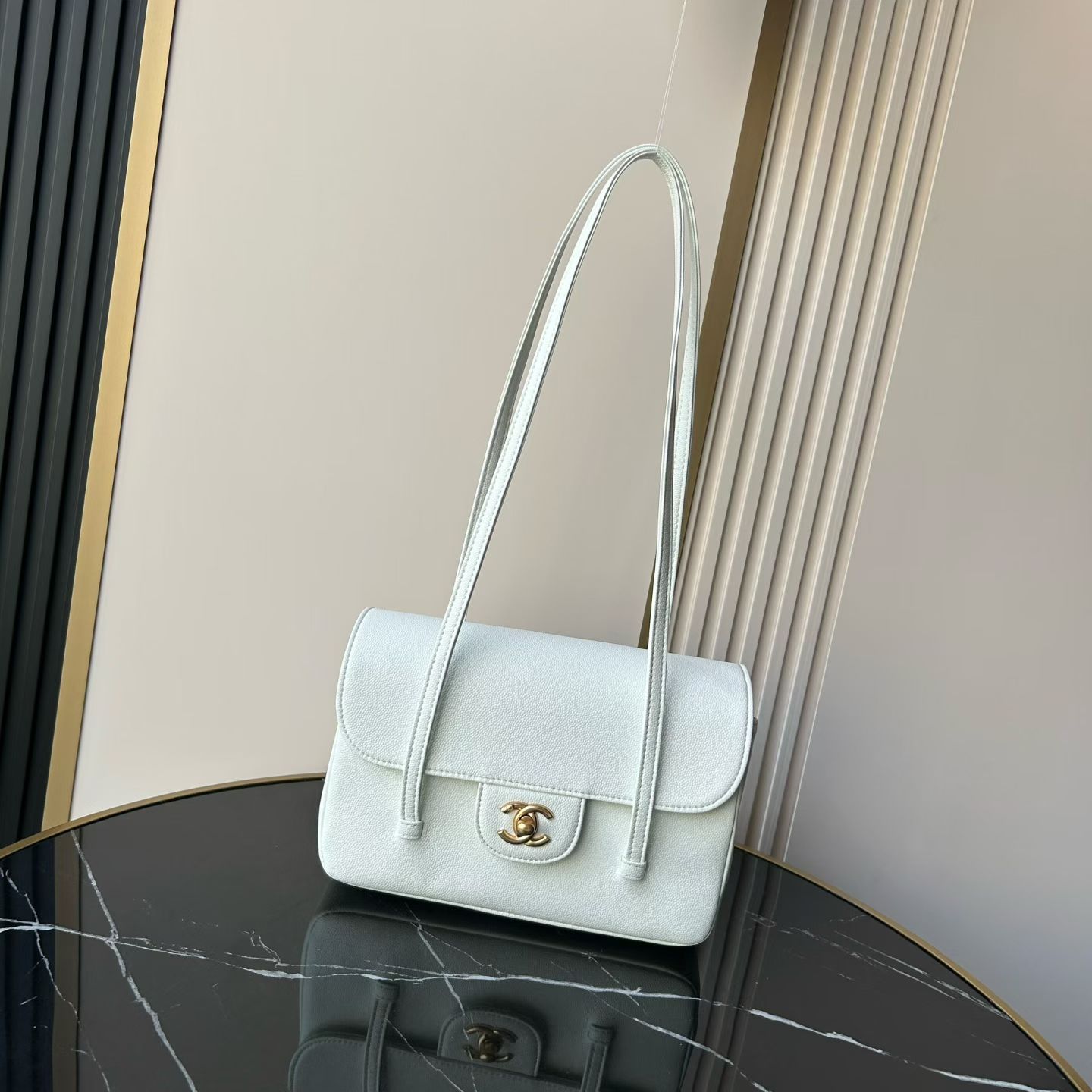 Chanel Basic Bag Cow Leather M-l-s