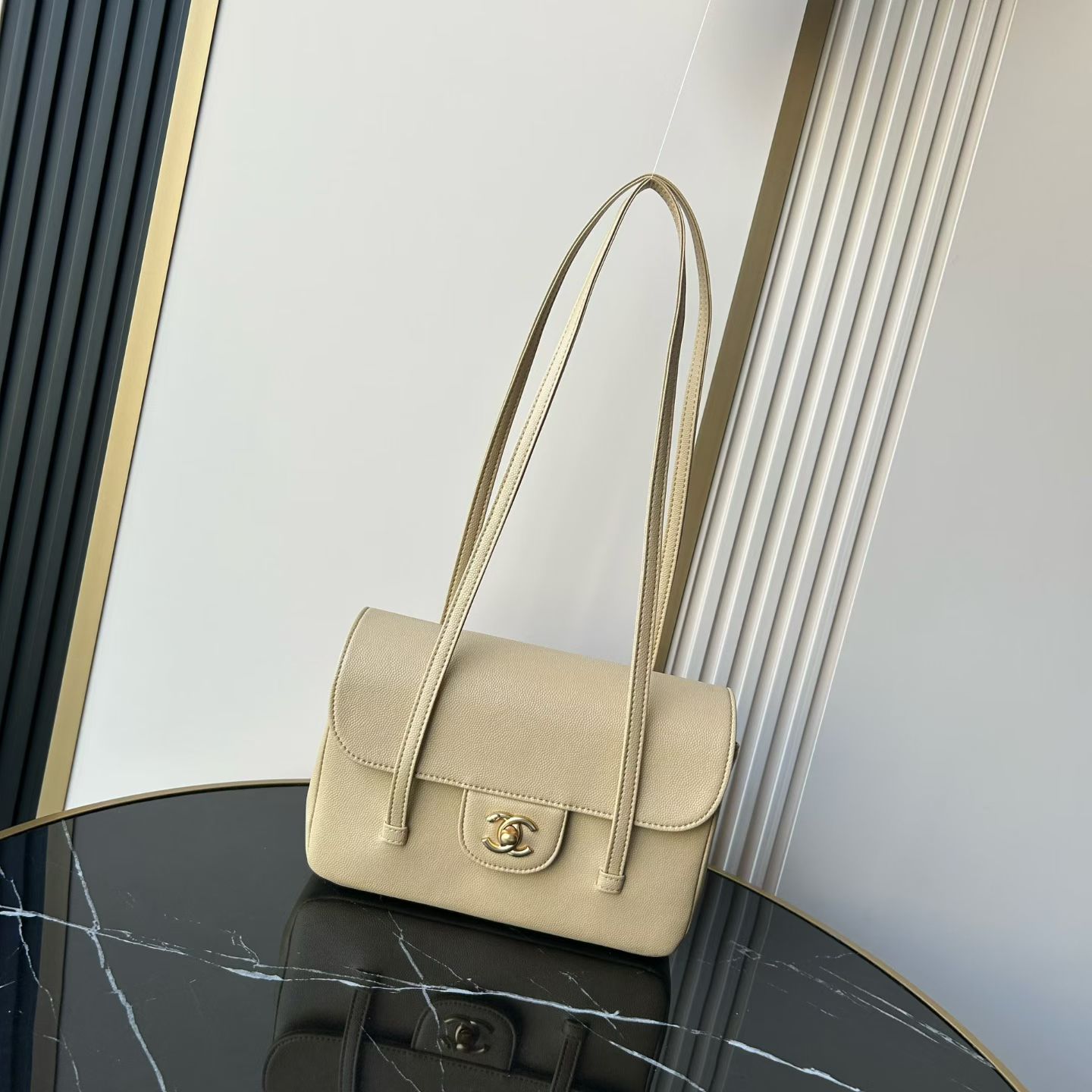 Chanel Basic Bag Cow Leather M-l-s