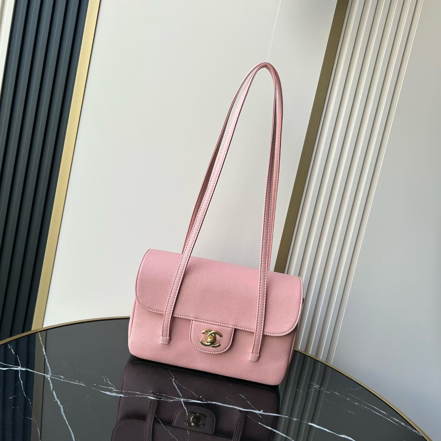 Chanel Basic Bag Cow Leather M-l-s