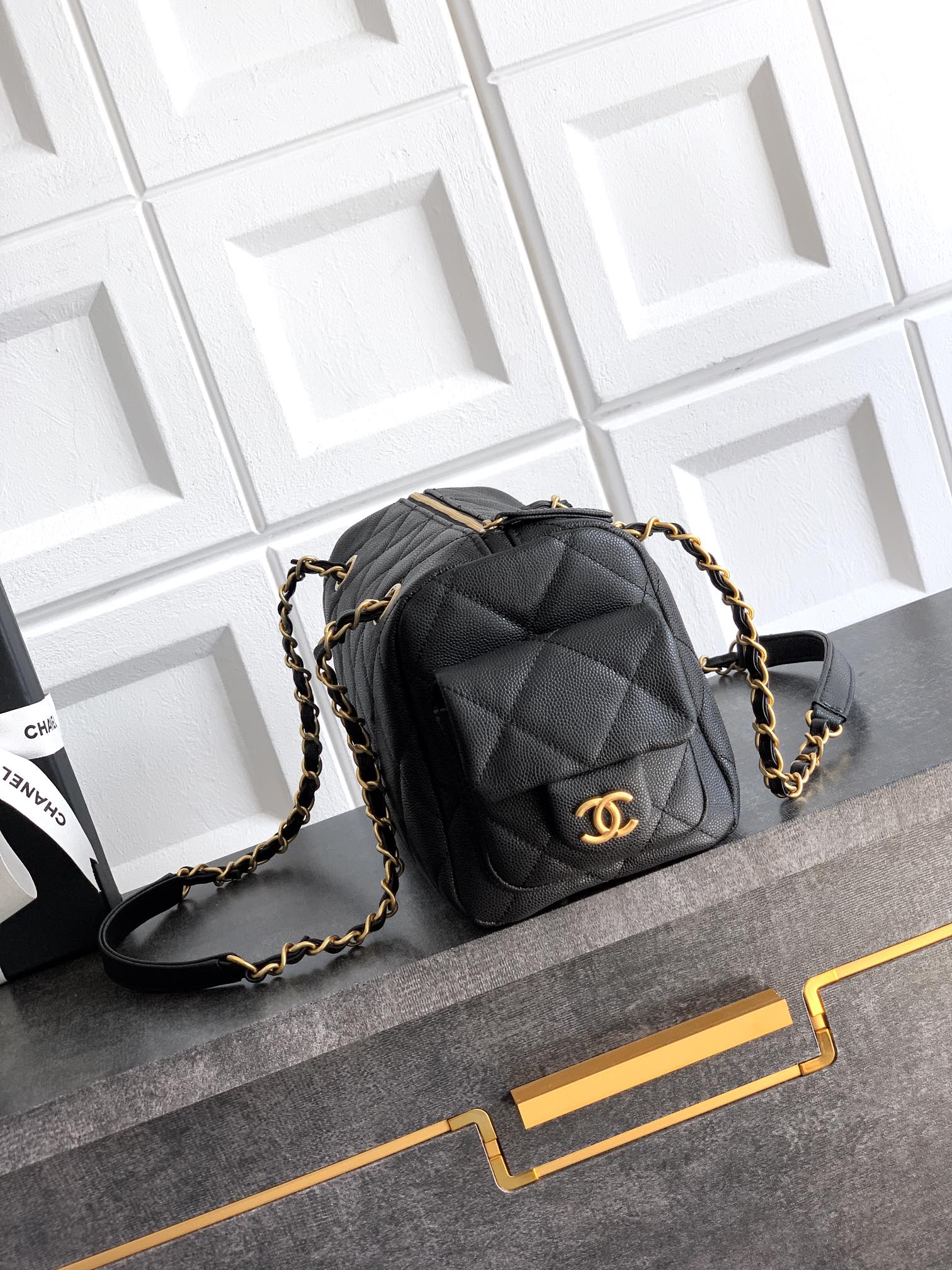 Chanel Basic Bag Cow Leather Black L