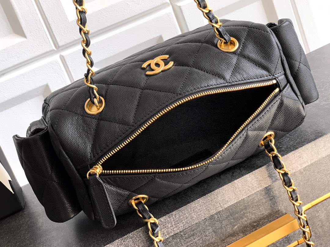 Chanel Basic Bag Cow Leather Black L