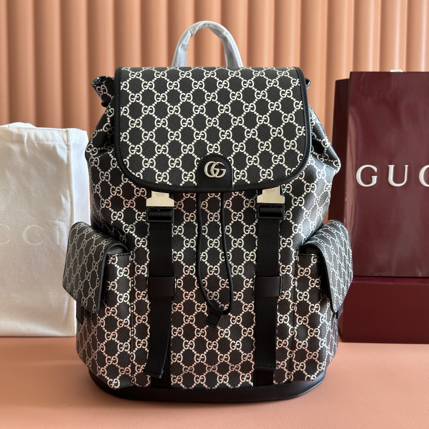 Gucci Backpack Canvas Black