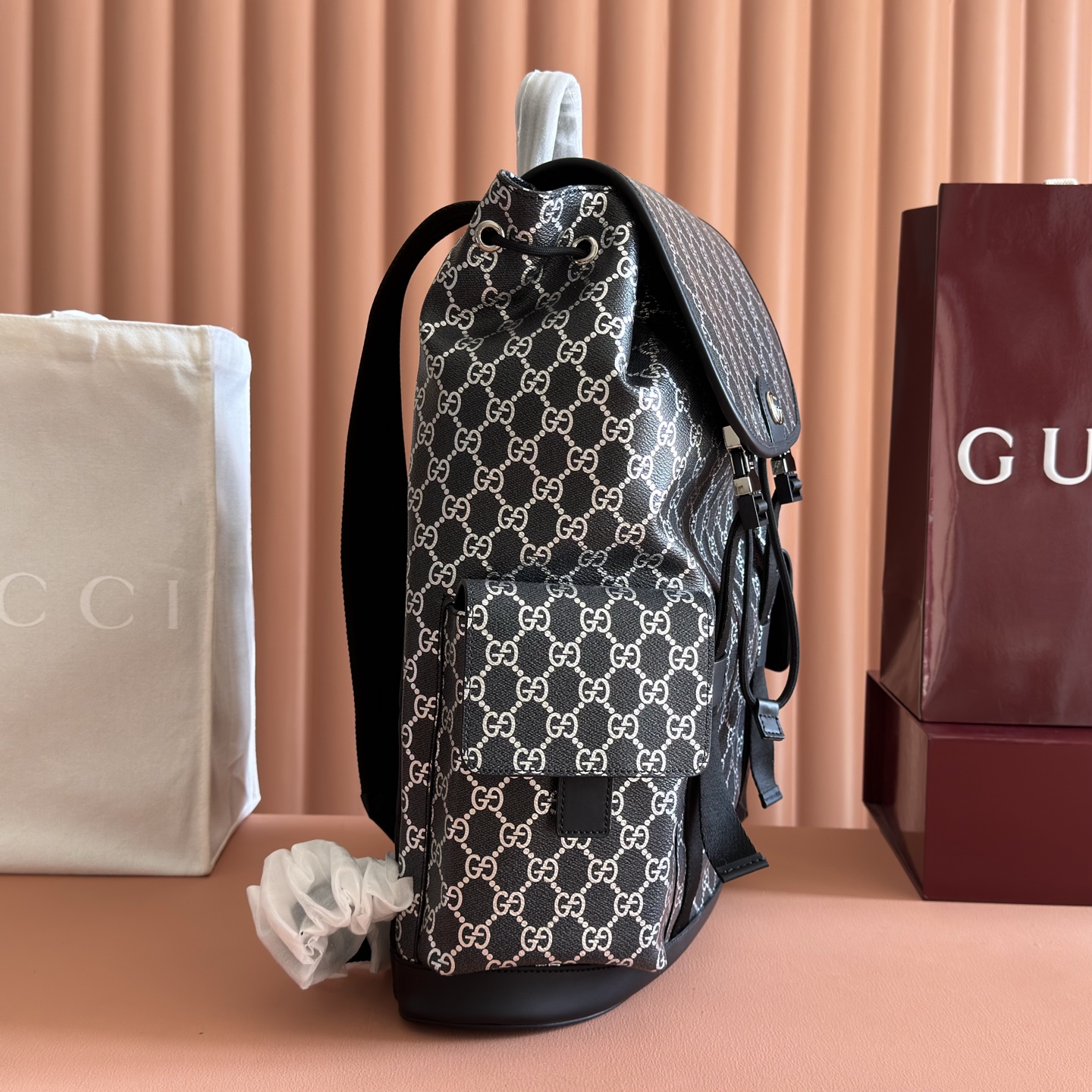 Gucci Backpack Canvas Black
