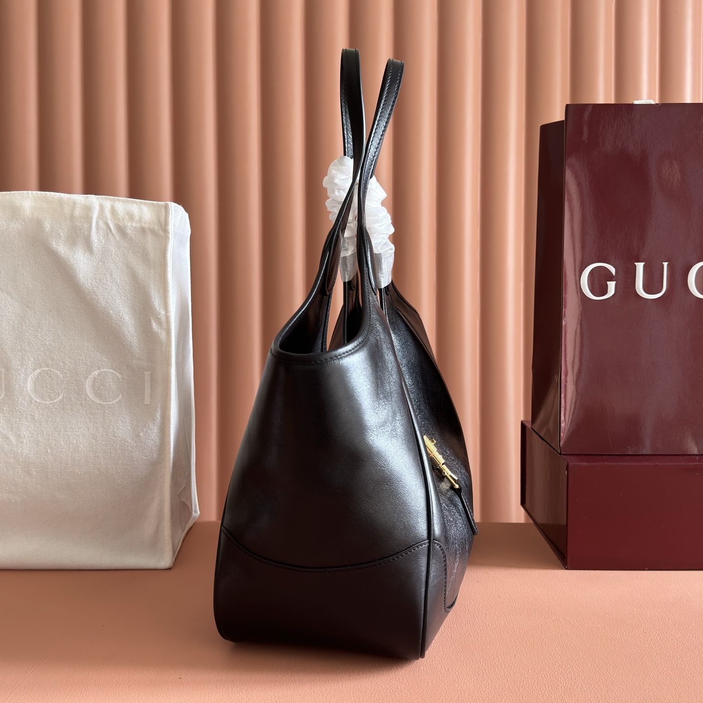 Gucci Tote Bag Canvas Brown