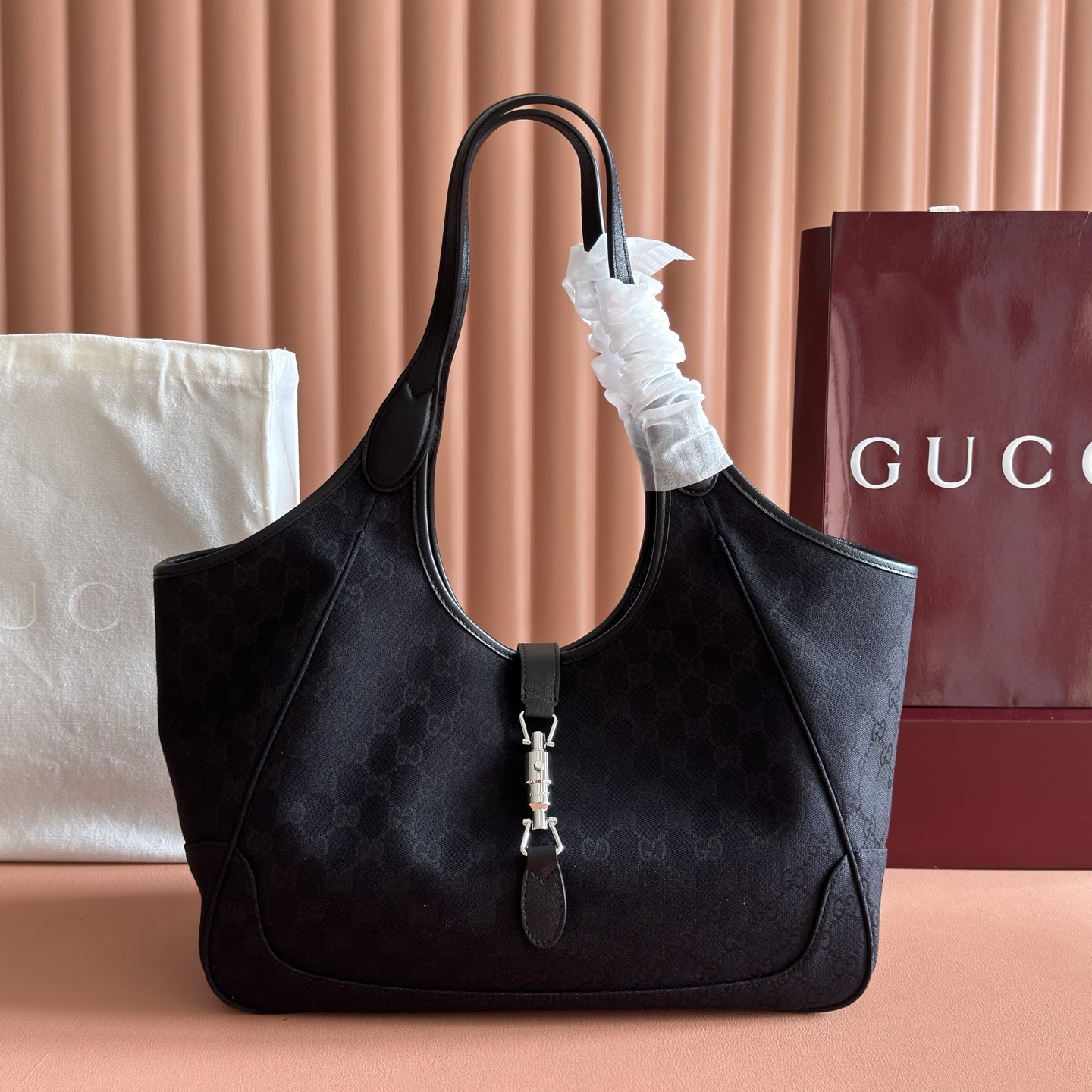 Gucci Tote Bag Canvas Brown