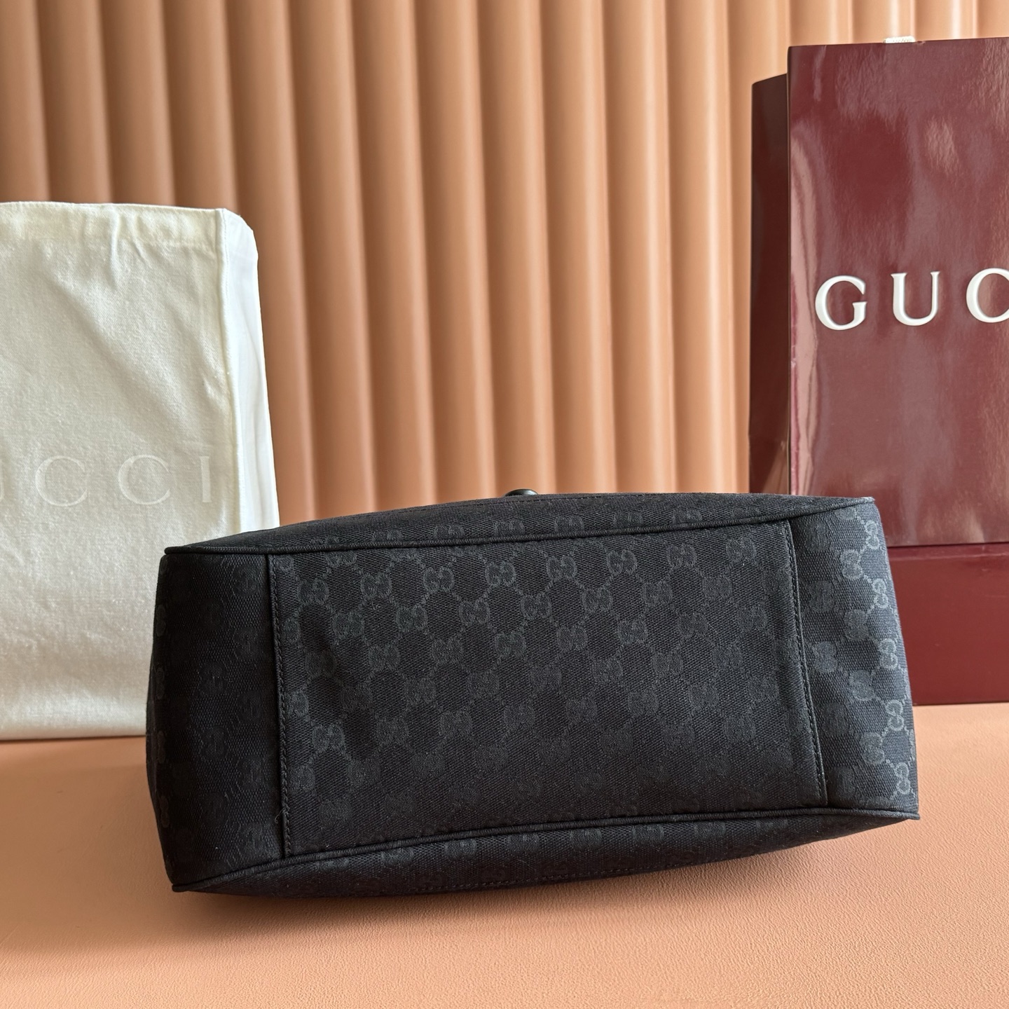 Gucci Tote Bag Canvas Brown