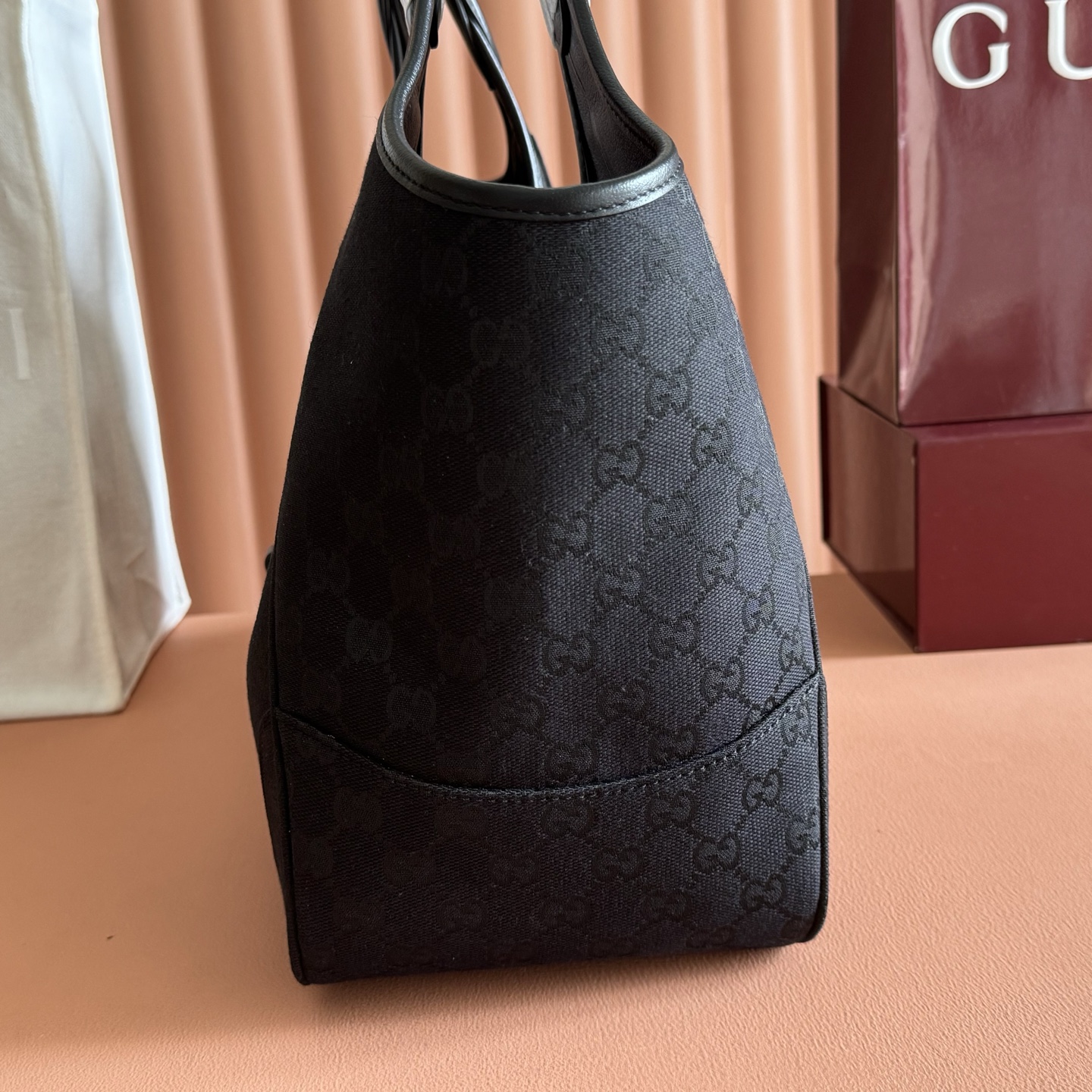 Gucci Tote Bag Canvas Brown