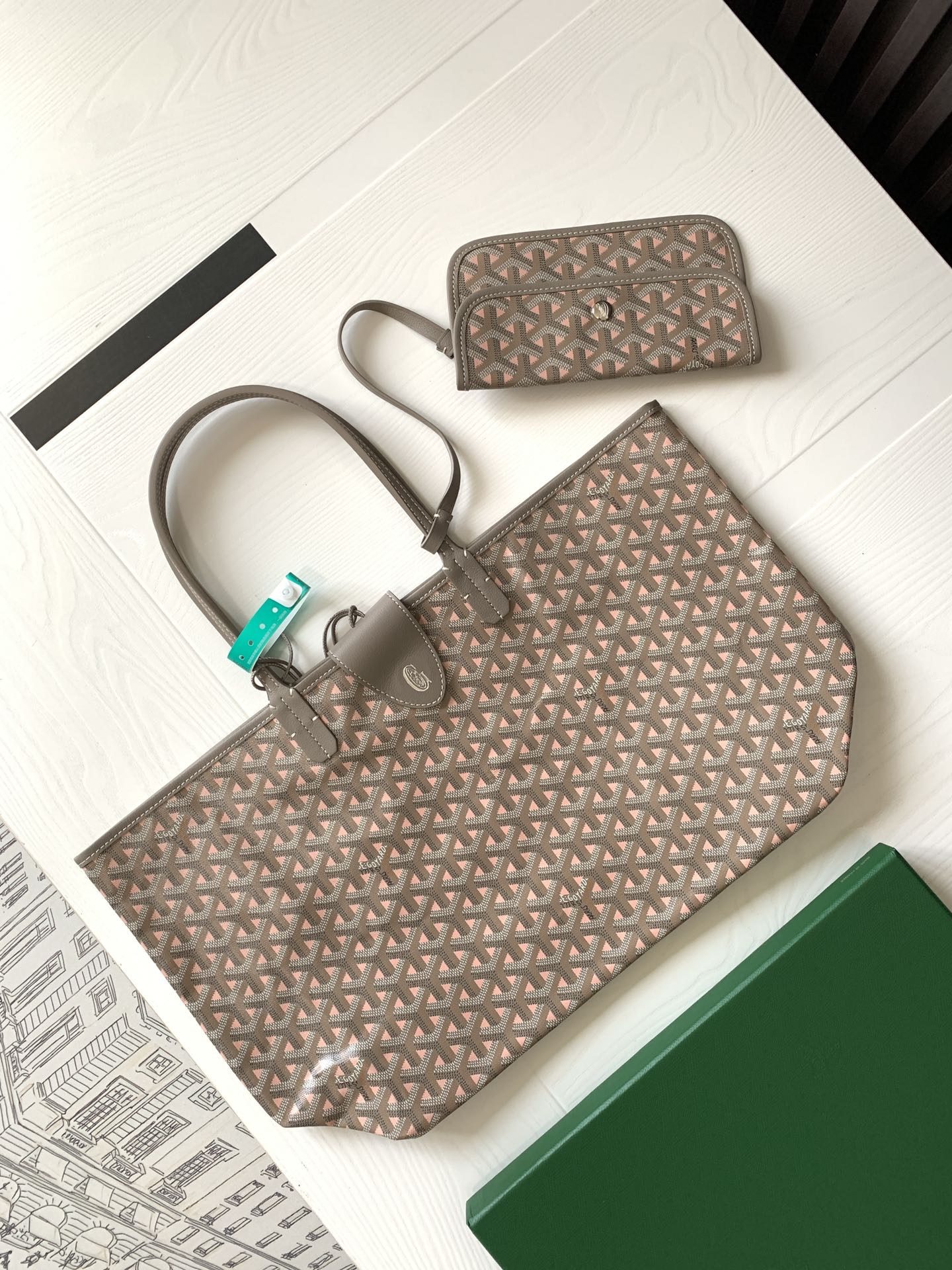 Goyard Basic Bag Canvas Pink M-l-s