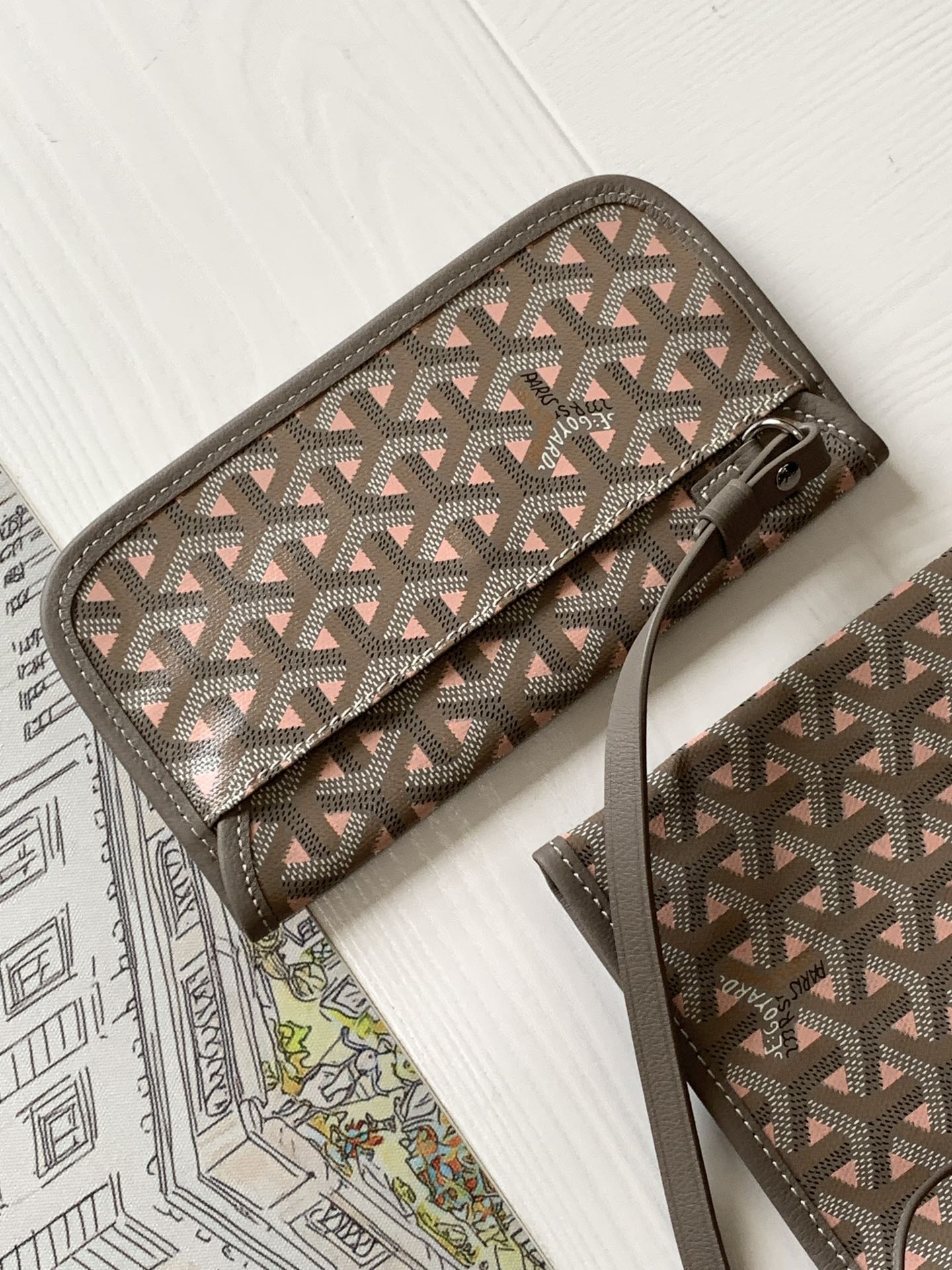 Goyard Basic Bag Canvas Pink M-l-s