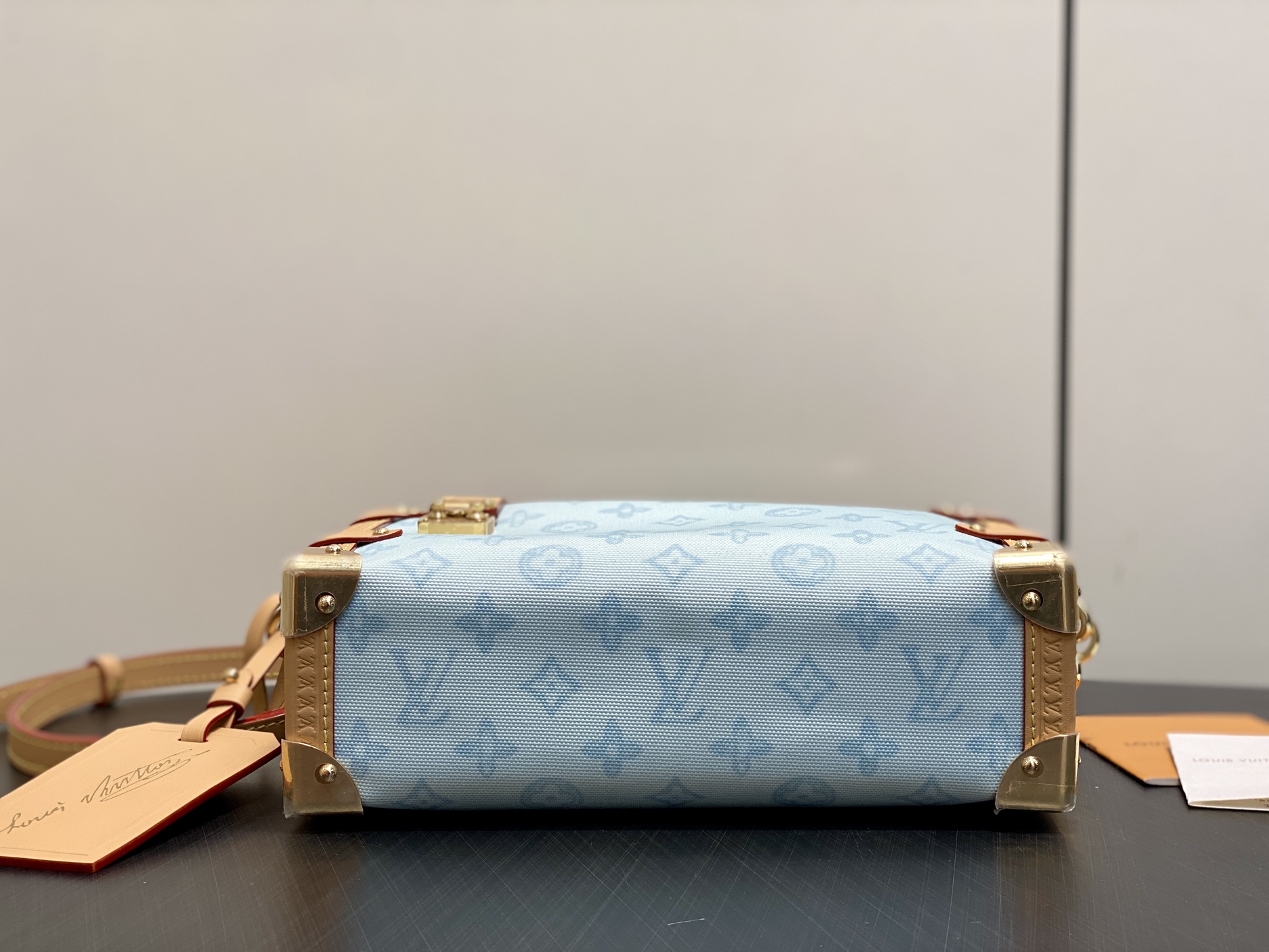 Louis Vuitton Basic Bag Cow Leather Gold M-l-s