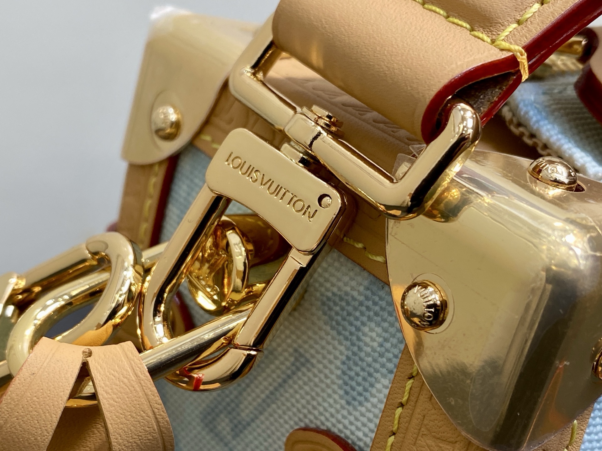 Louis Vuitton Basic Bag Cow Leather Gold M-l-s