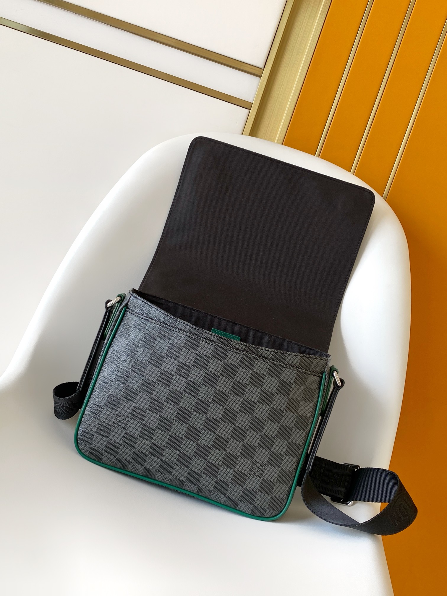 Louis Vuitton Messenger Bag Canvas Blue M-s